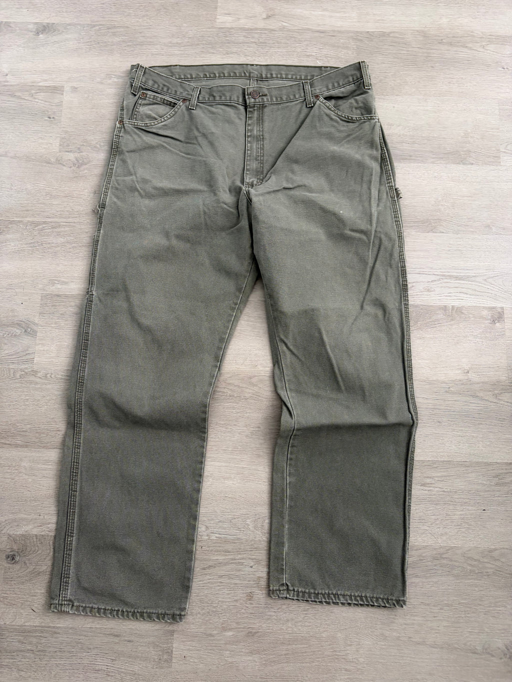Washed Green Dickies Carpenter Pants