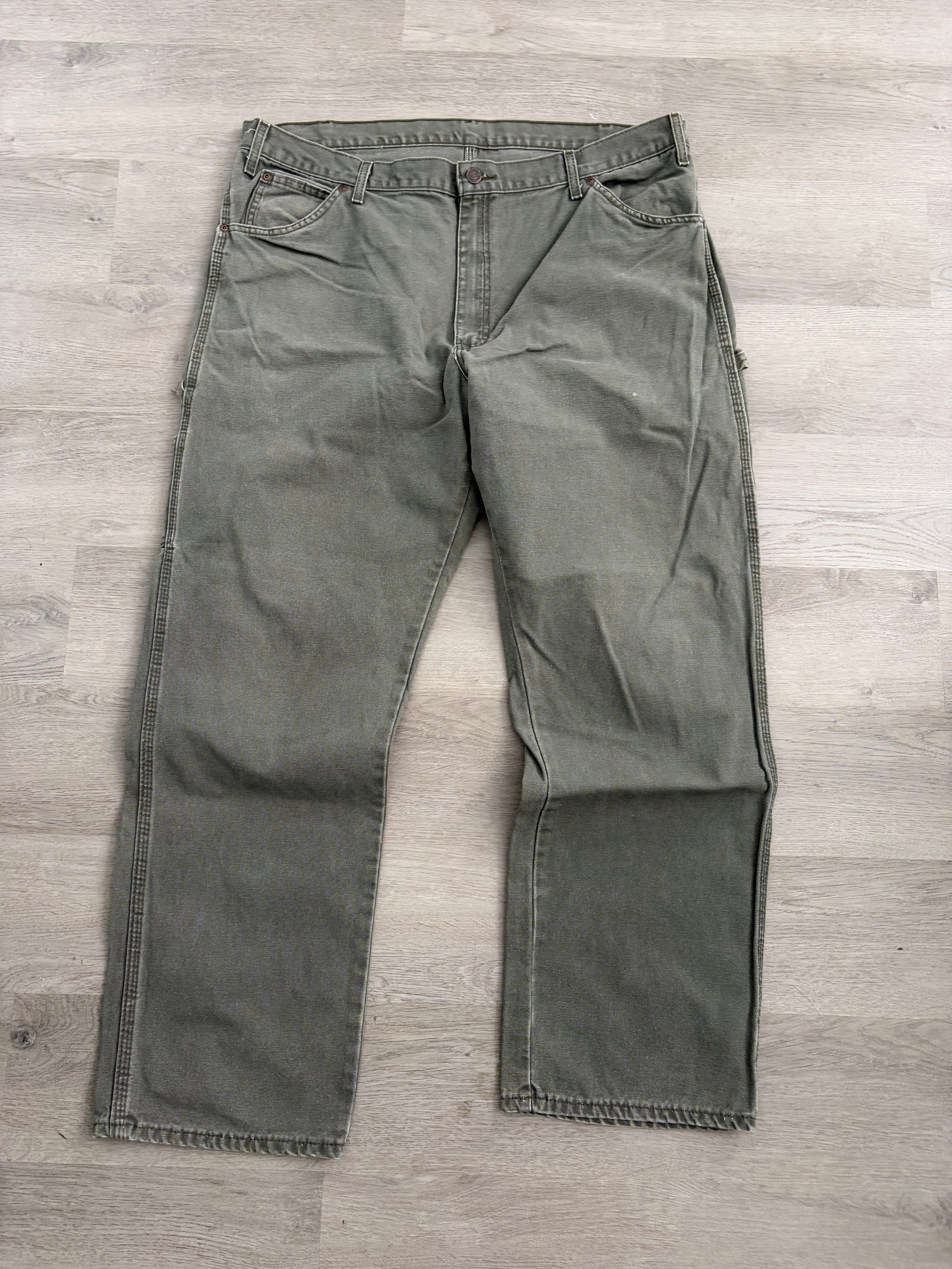 Washed Green Dickies Carpenter Pants