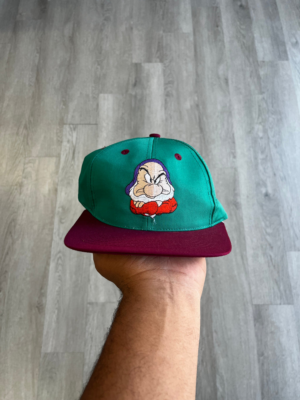 Vintage 90s Disney Grumpy Youth SnapBack Hat