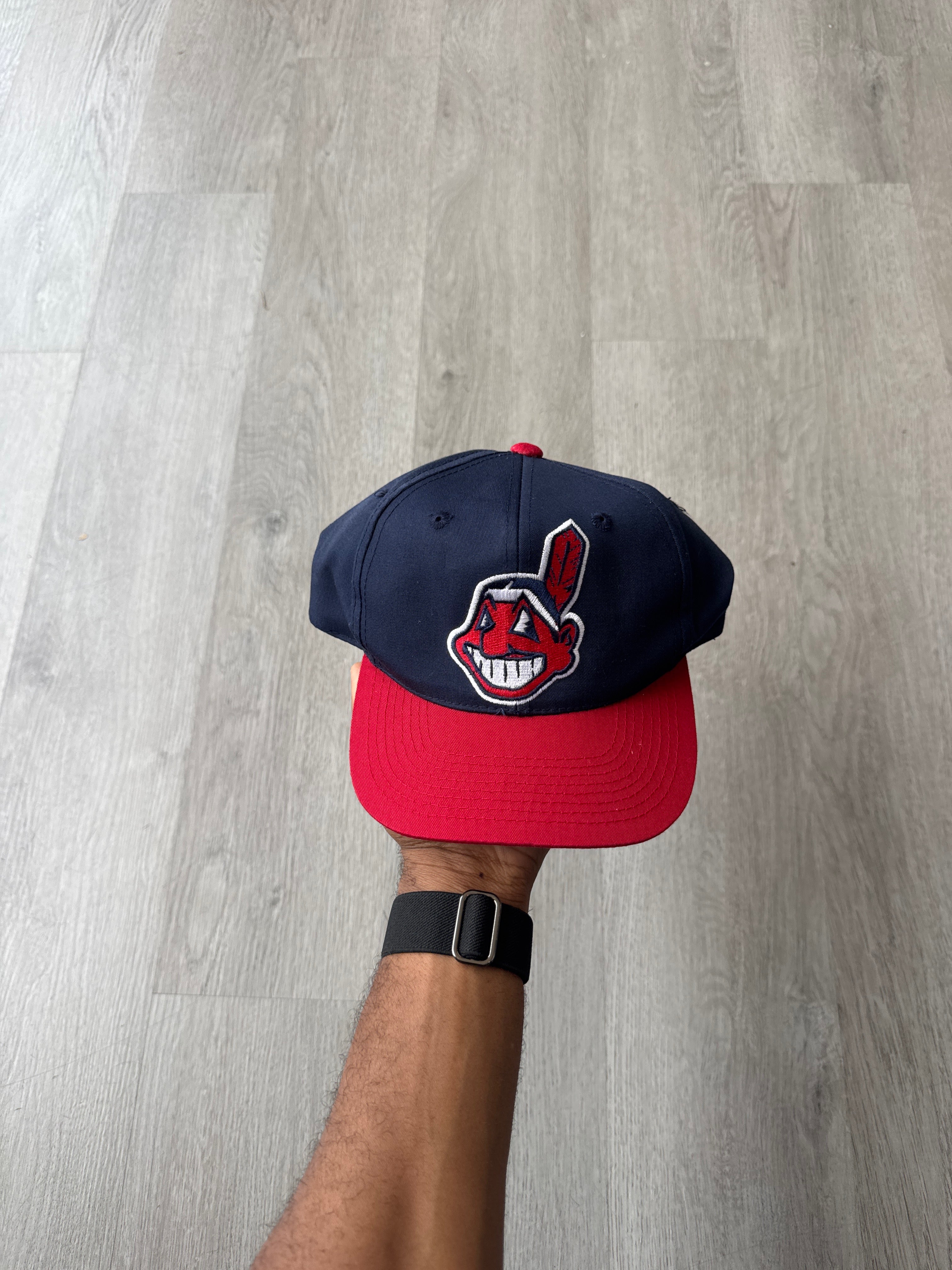 Vintage 90s Youth Cleveland Indians Snapback Hat