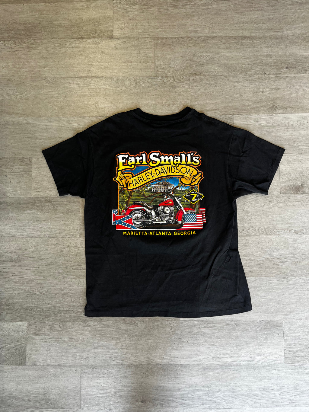 Vintage Earl Small's Harley Davidson Dealer Tee