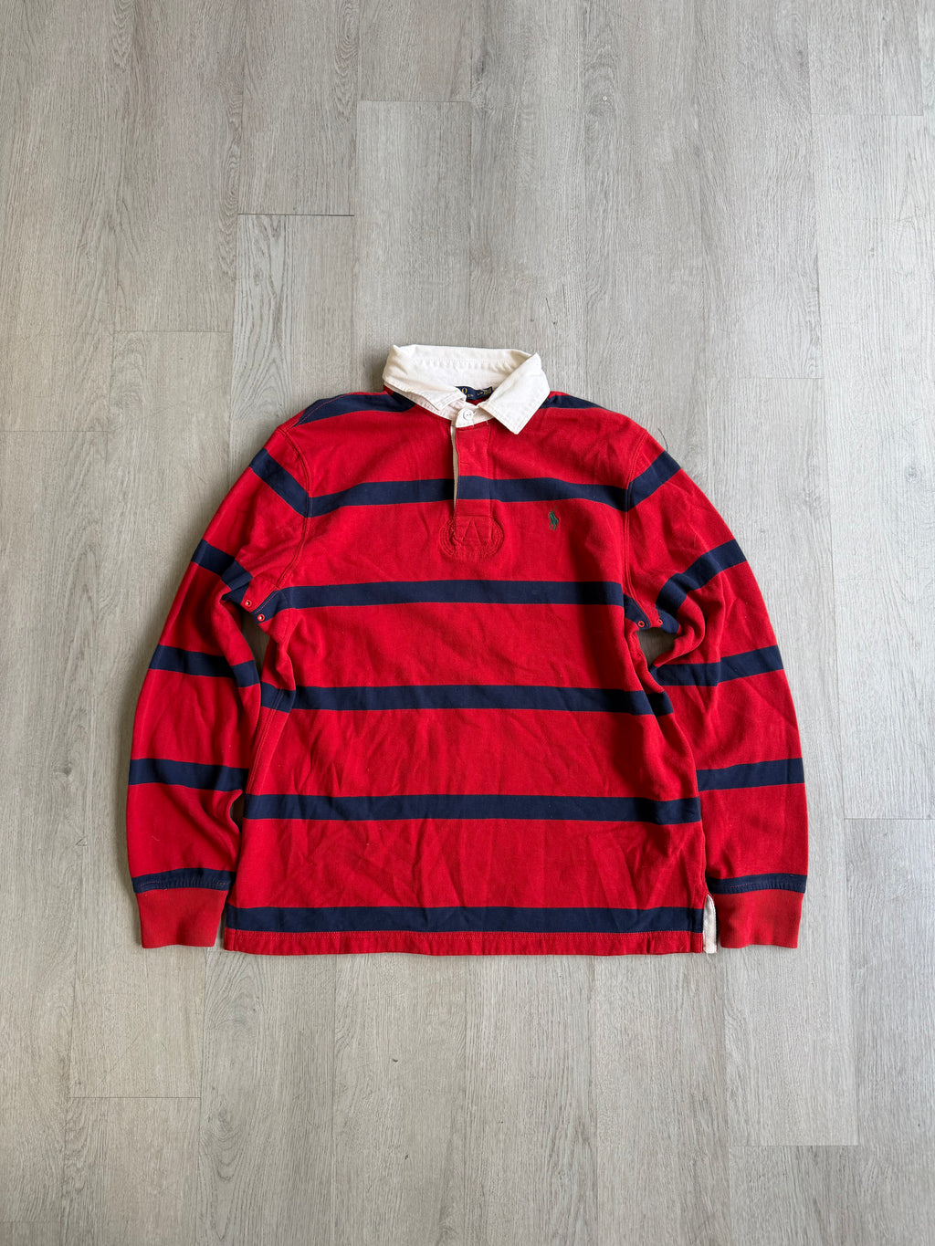 Polo Ralph Lauren Red Navy Stripe Long Sleeve Shirt
