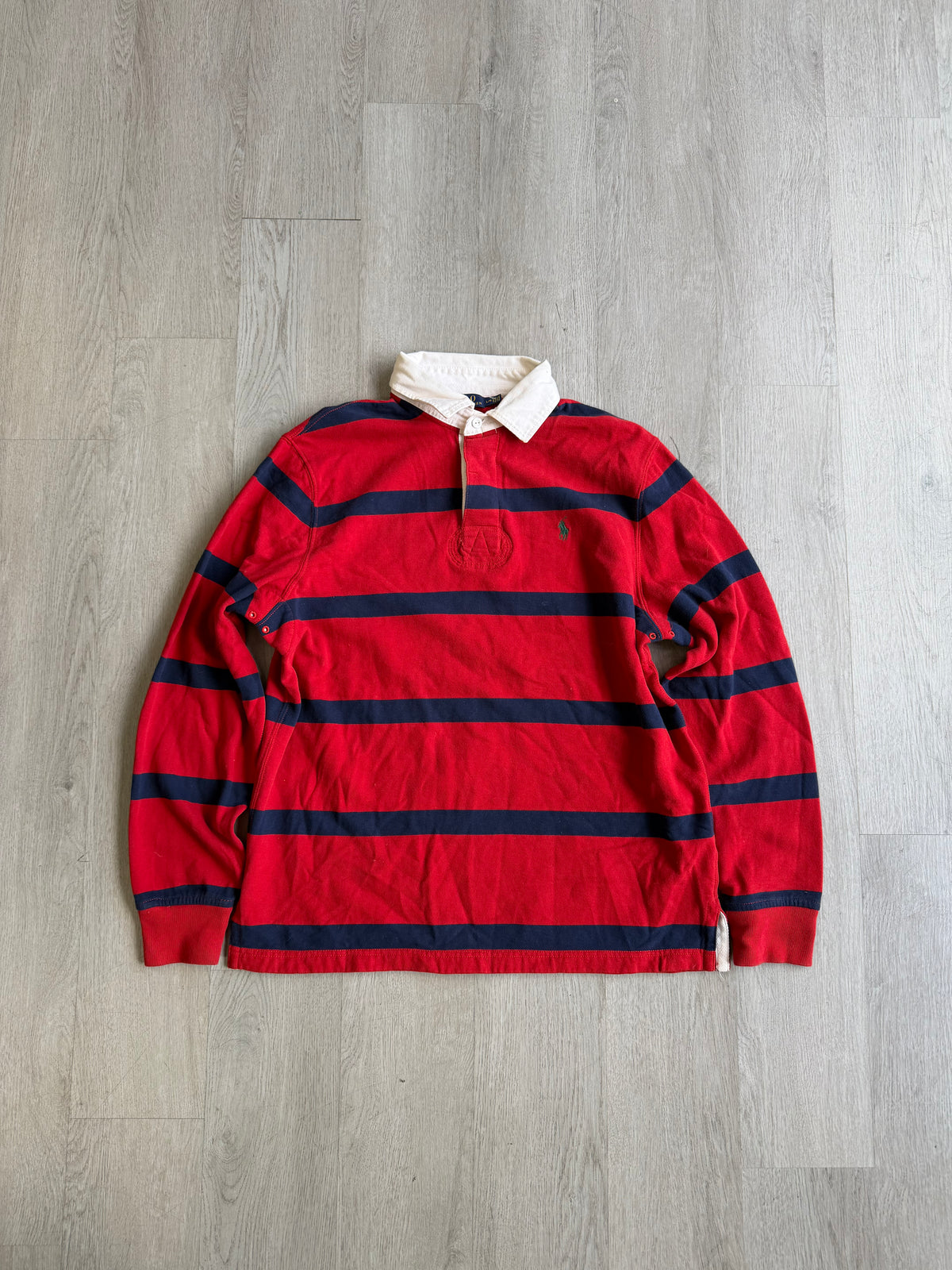 Polo Ralph Lauren Red Navy Stripe Long Sleeve Shirt