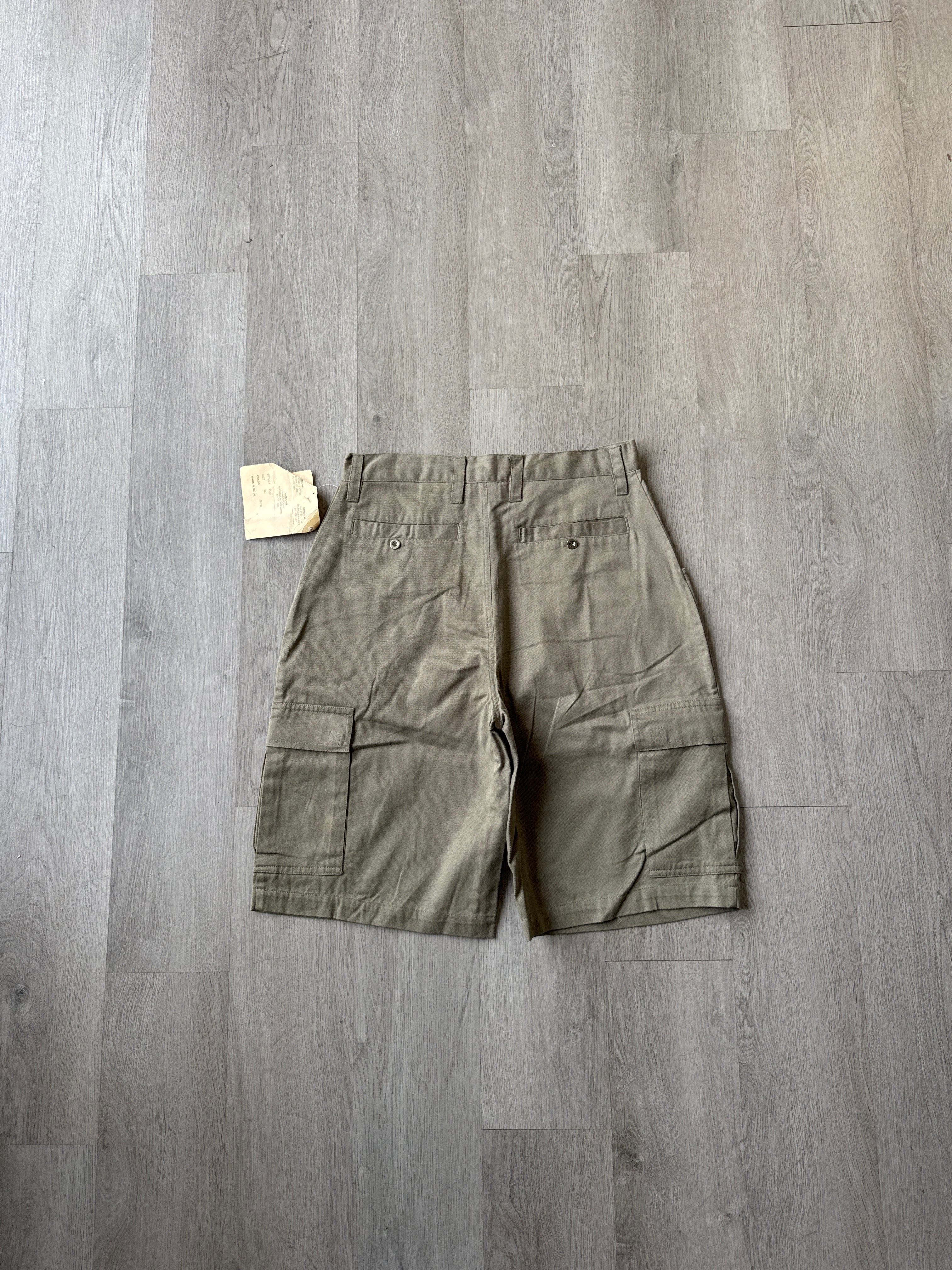 Vintage Unbiased Resist Clothing Baggy Olive Green Cargo Shorts