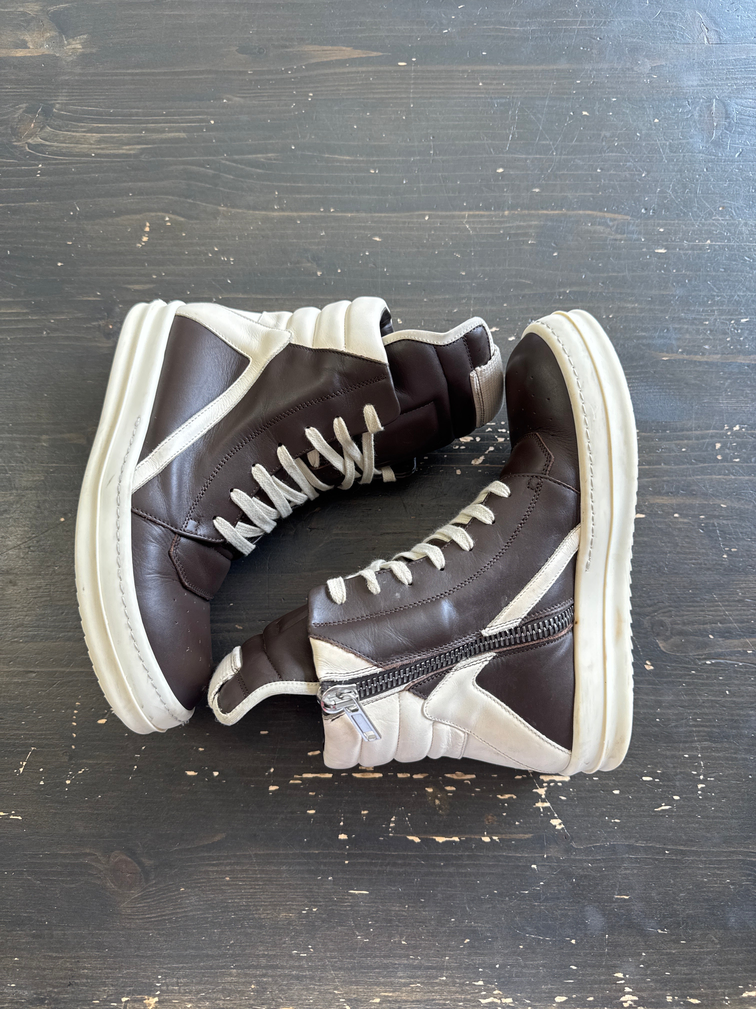 Pre-owned Rick Owen’s Women’s Geobasket Brown Milk