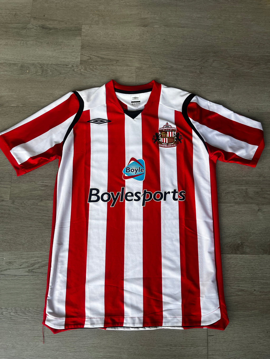 Umbro Sunderland home football shirt from the 2007-08 Football Jerseys