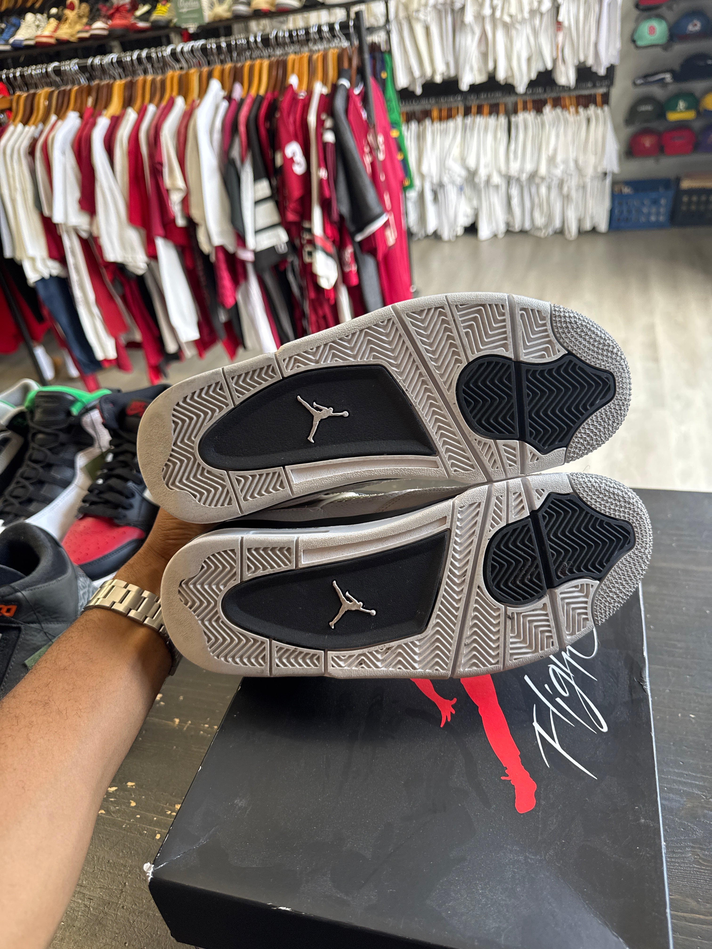 Pre Owned Air Jordan 4 Military Black
