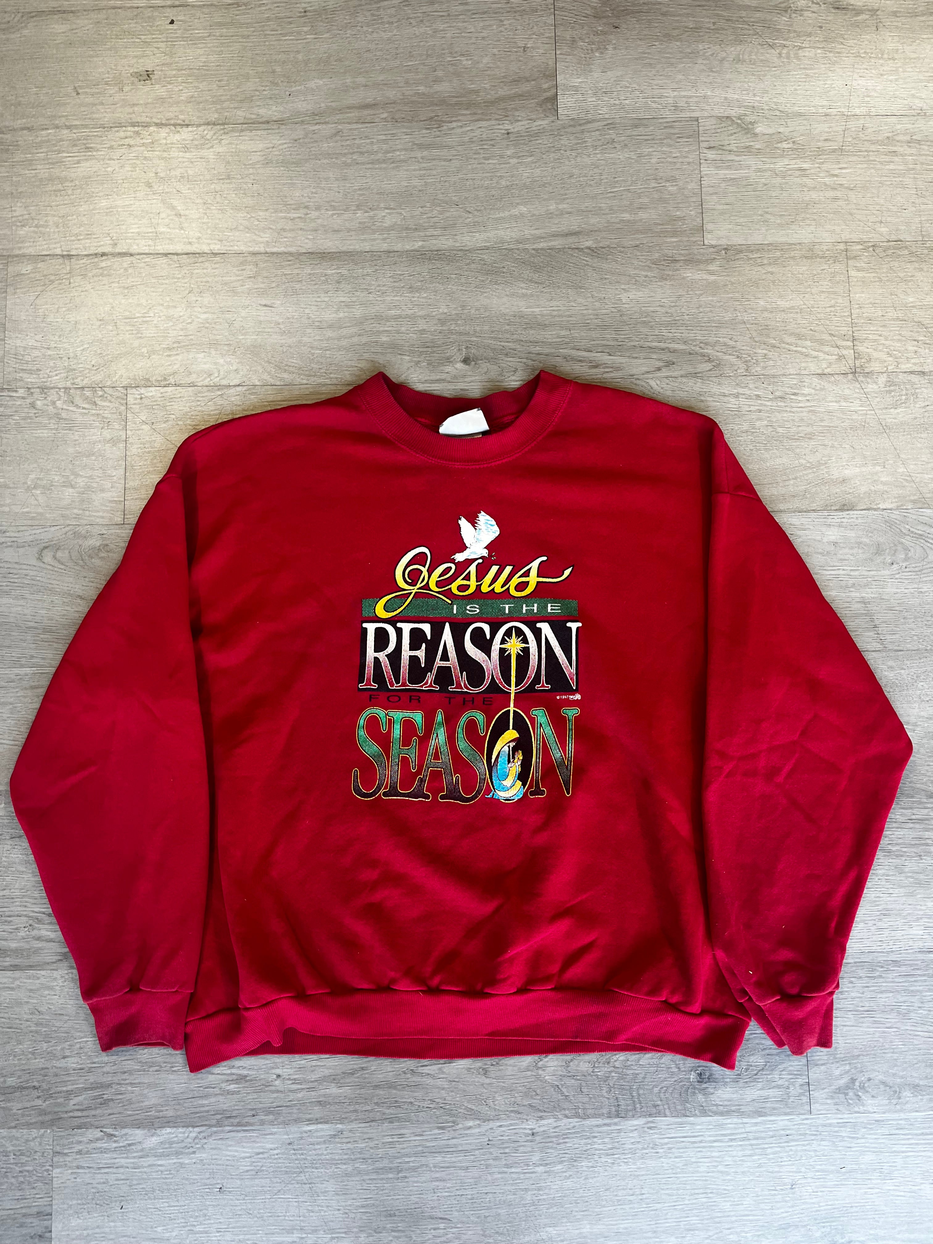 Vintage Jesus Is The Reason For The Season Sweatshirt