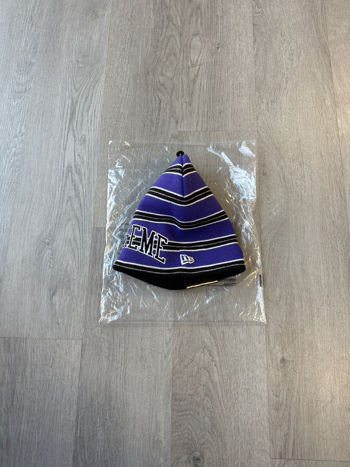 Supreme New Era Purple Stripe Beanie (FW26)