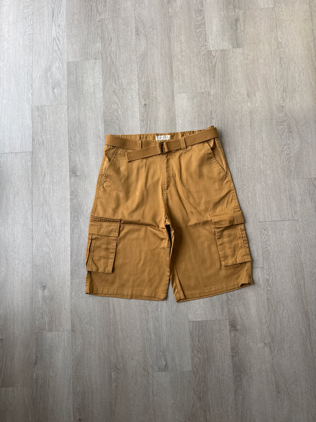 Y2K GS-115 Dark Tan Baggy Cargo Shorts