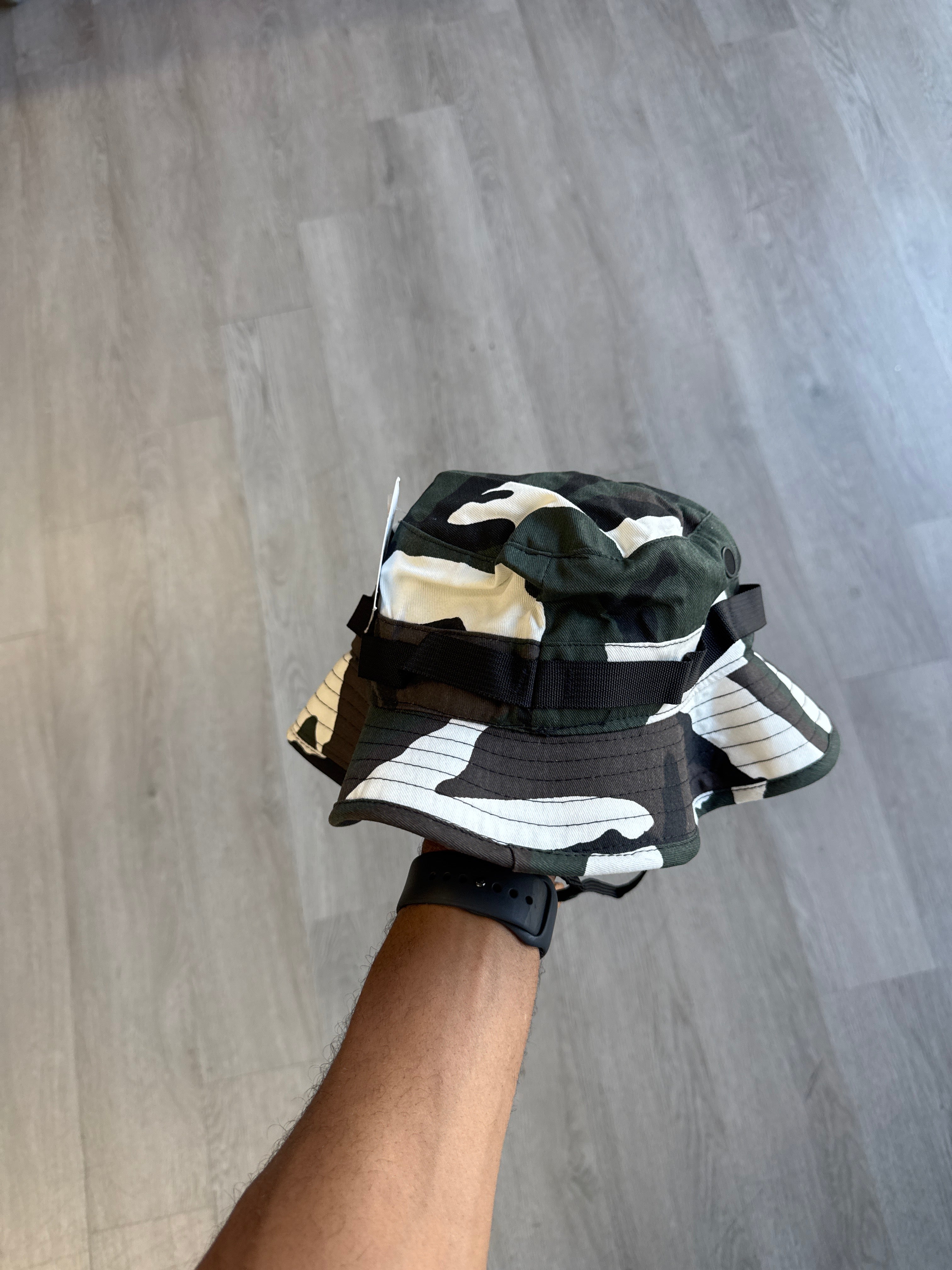 Vintage Propper U.S. Military Woodland Camo Boonie Bucket Hat