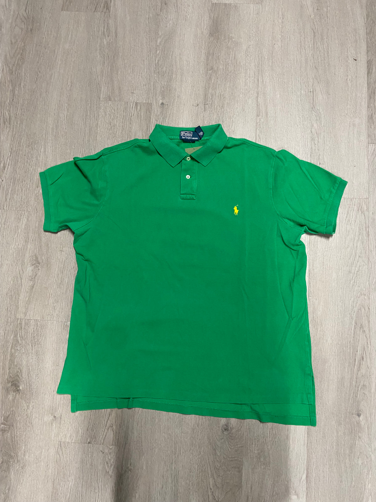 Polo By Ralph Lauren Green Small Pony Collared Shirt