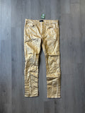 Purple Brand Gold Monogram Pants