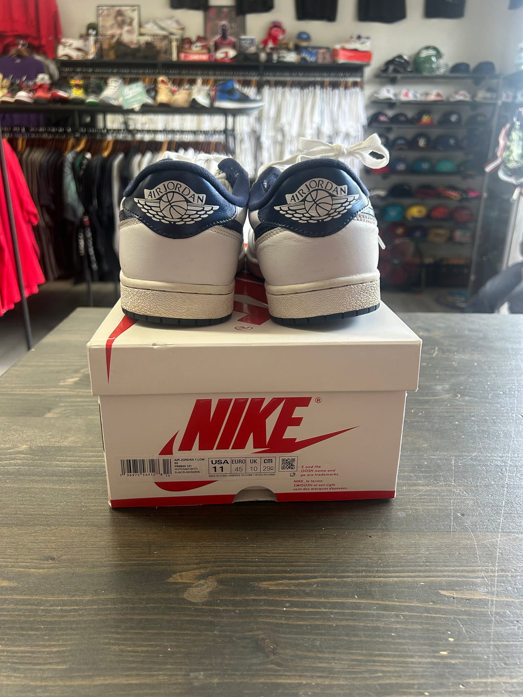 Pre Owned Air Jordan 1 Low '85 Metallic Navy