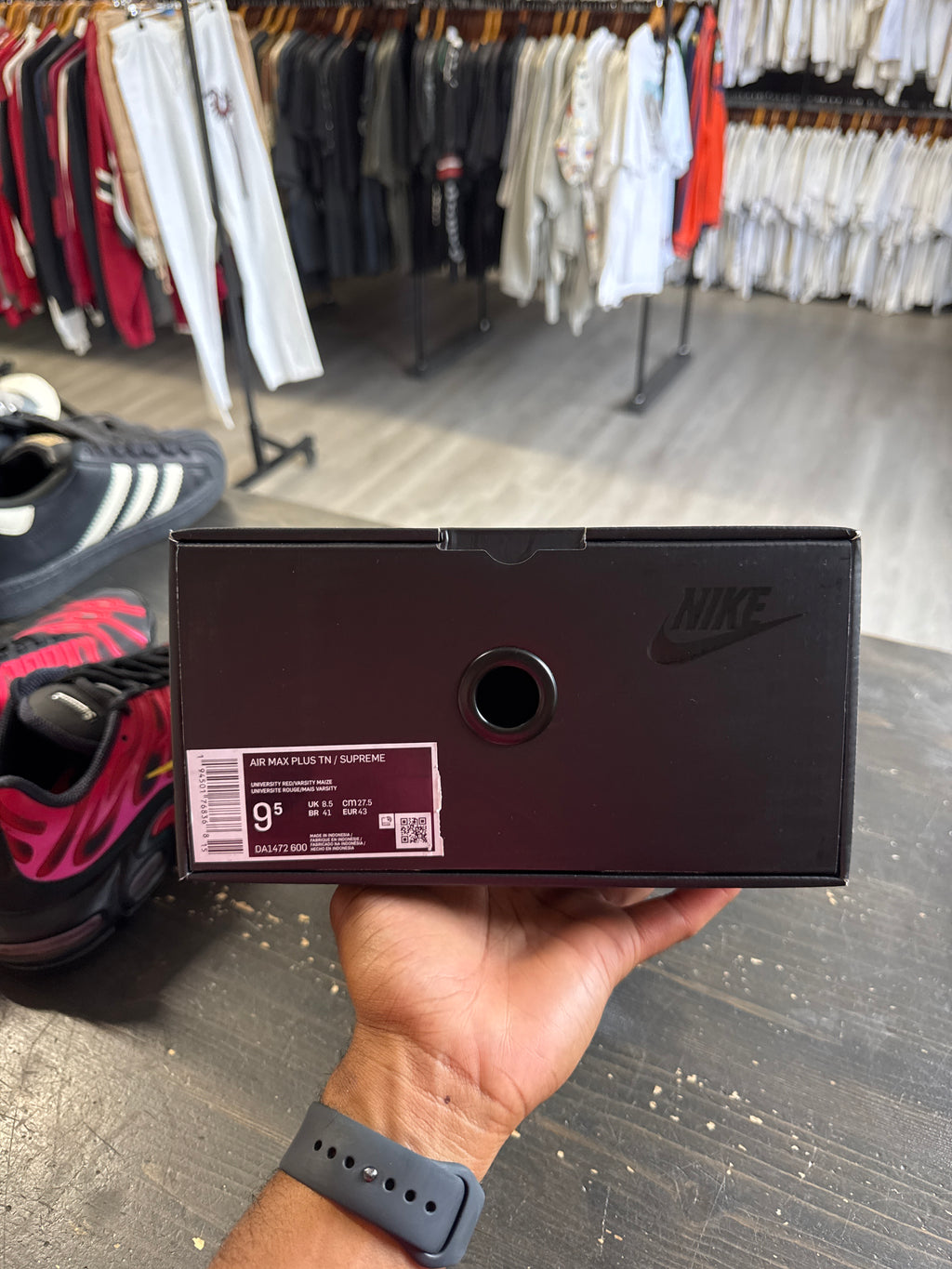 Pre-owned Supreme Nike Air Max Plus Supreme University Red