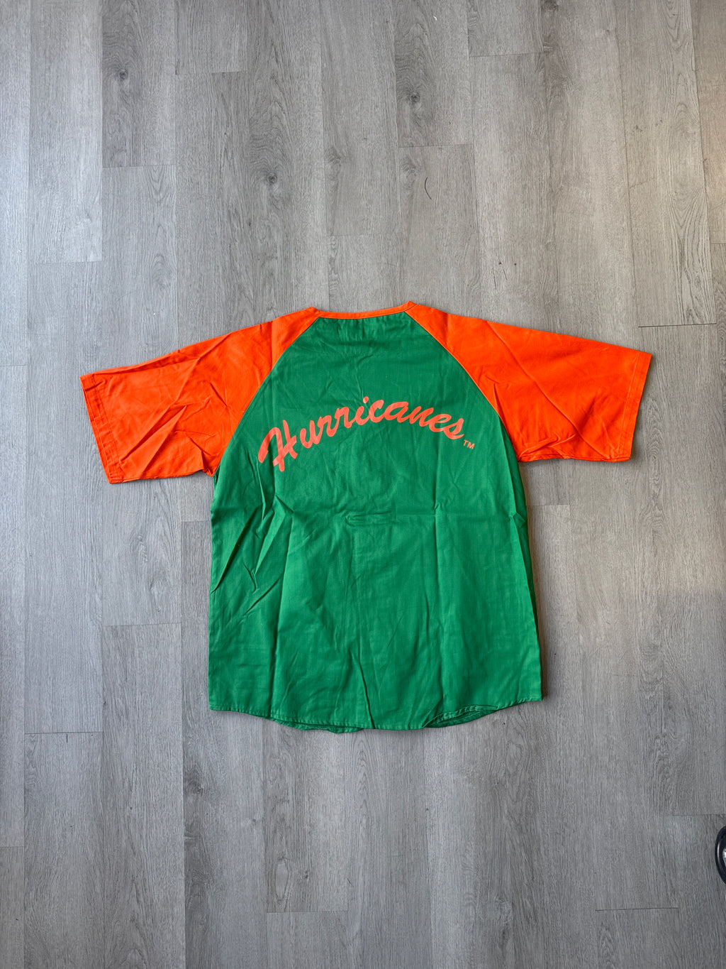 Vintage Collegiate Sportwear University Of Miami Hurricanes Baseball Jersey