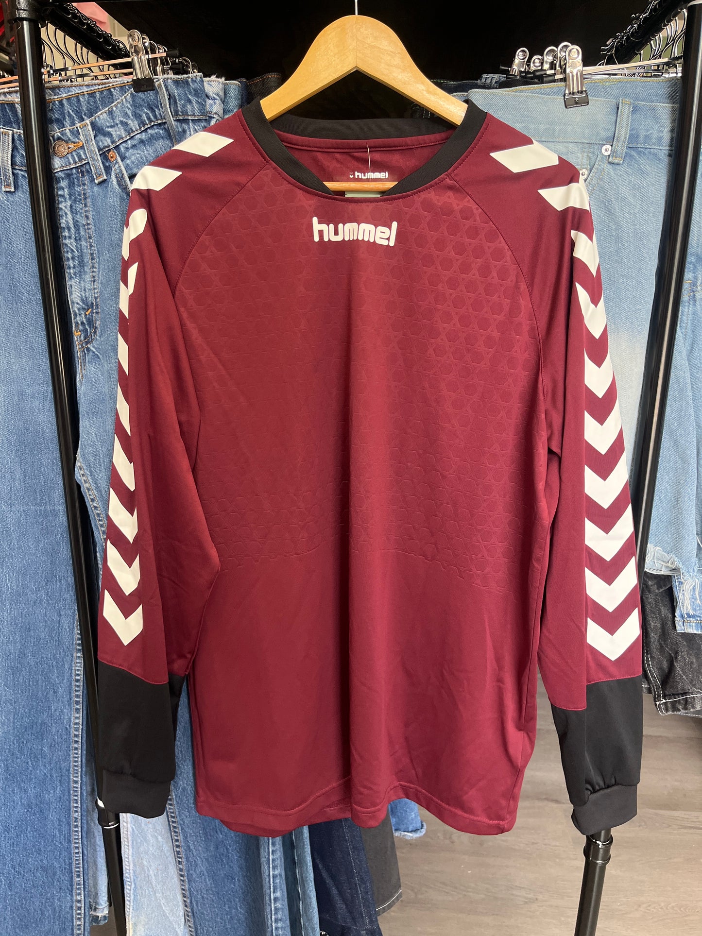 Hummel Maroon Goalie Soccer Jersey