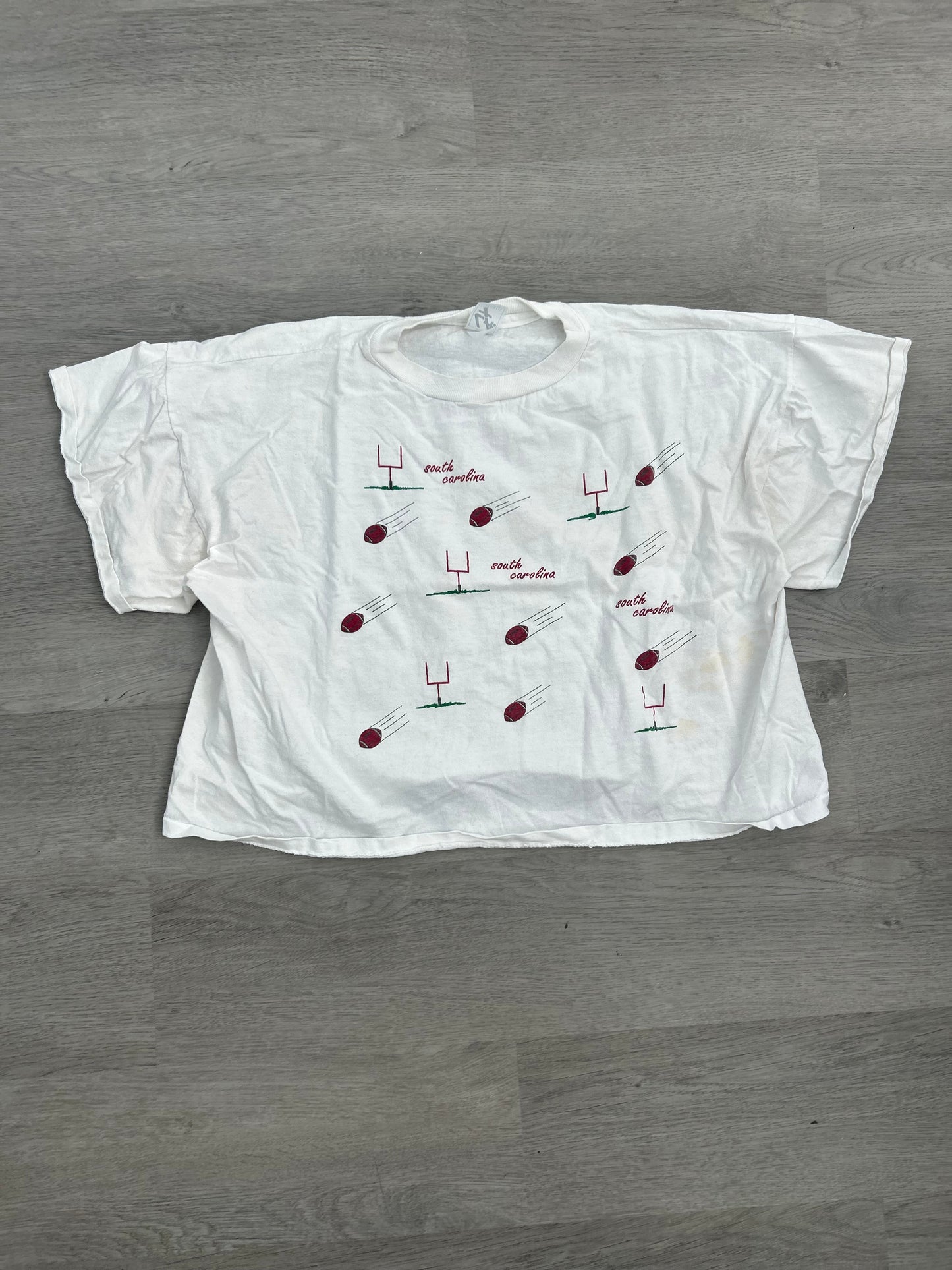 Women’s White South Carolina Gamecocks Cropped Tee