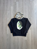 A Bathing Ape Bape Alienposter Ape Head Pullover Black Hoodie