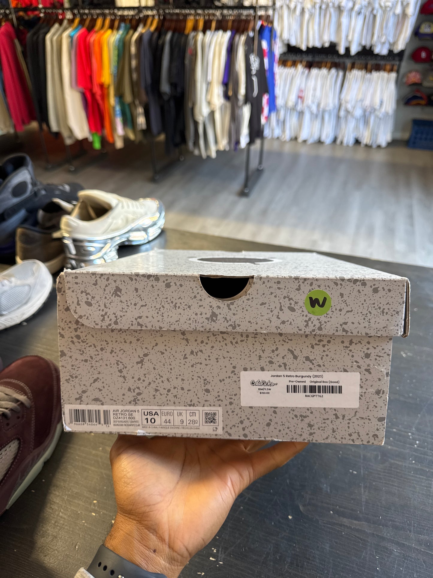 Pre-owned Jordan Retro 5 Burgundy