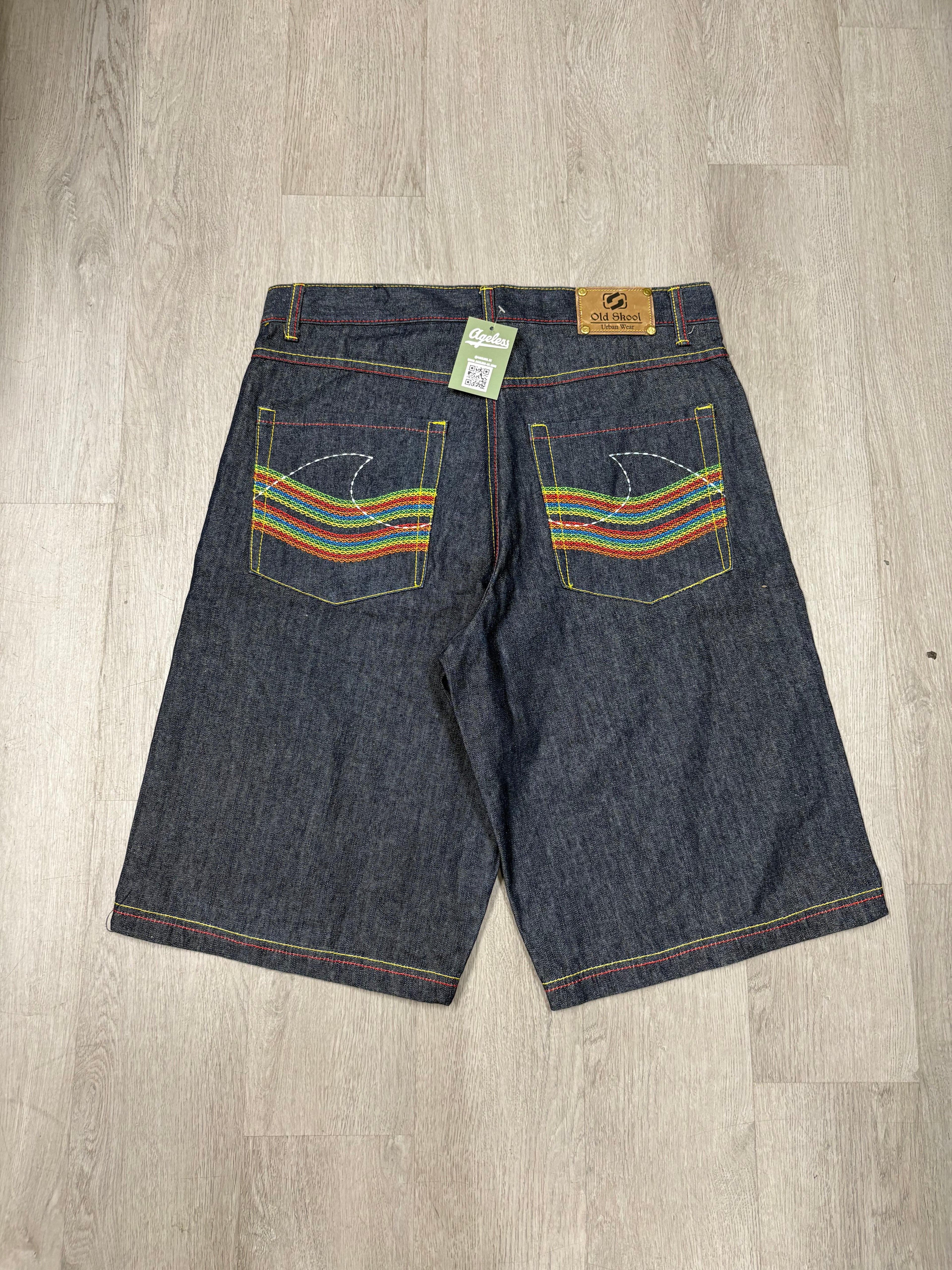 Y2K Old Skool Baggy Denim Shorts