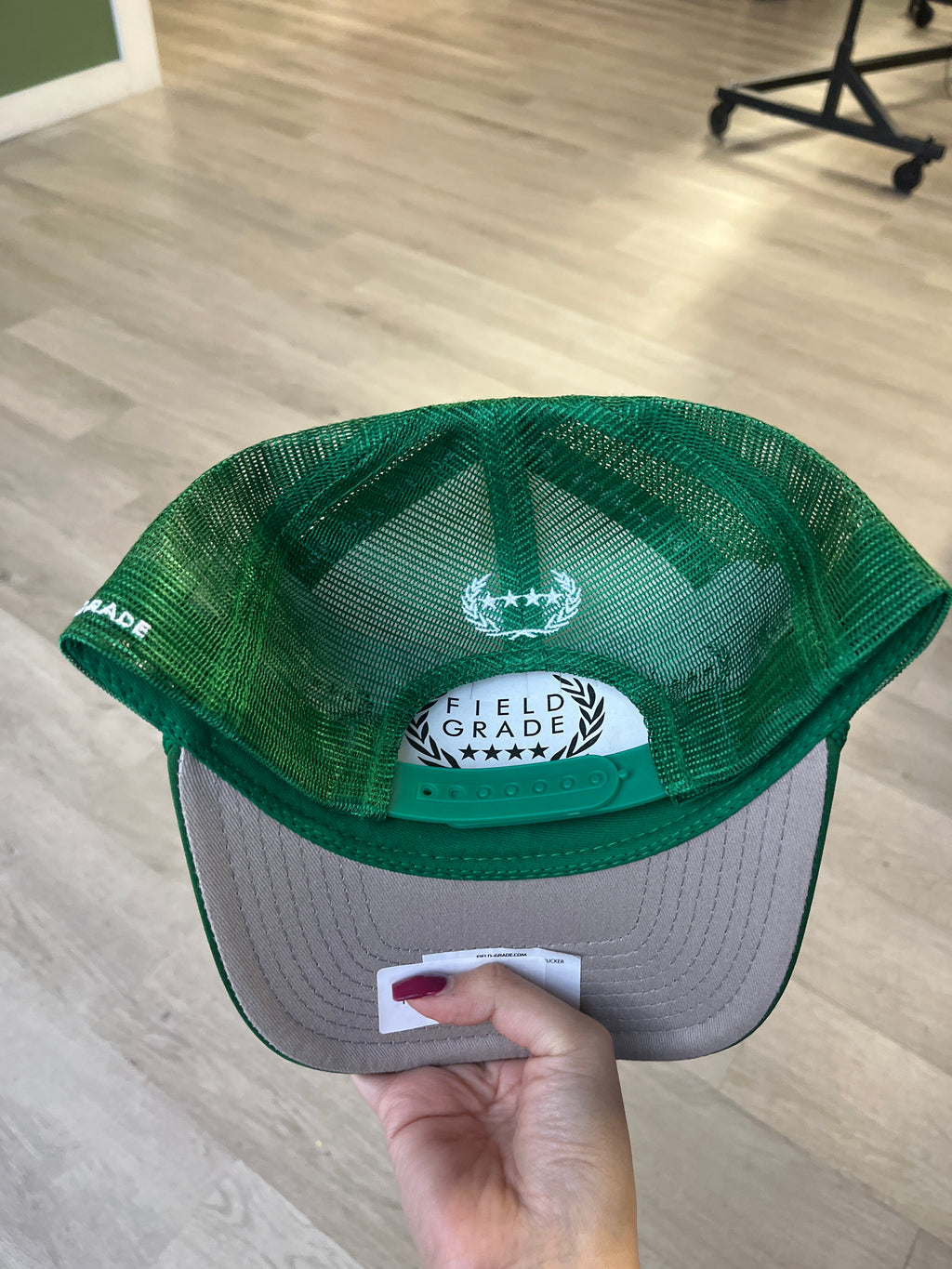 Field Grade Lucky Me I See Money Green Trucker Hat