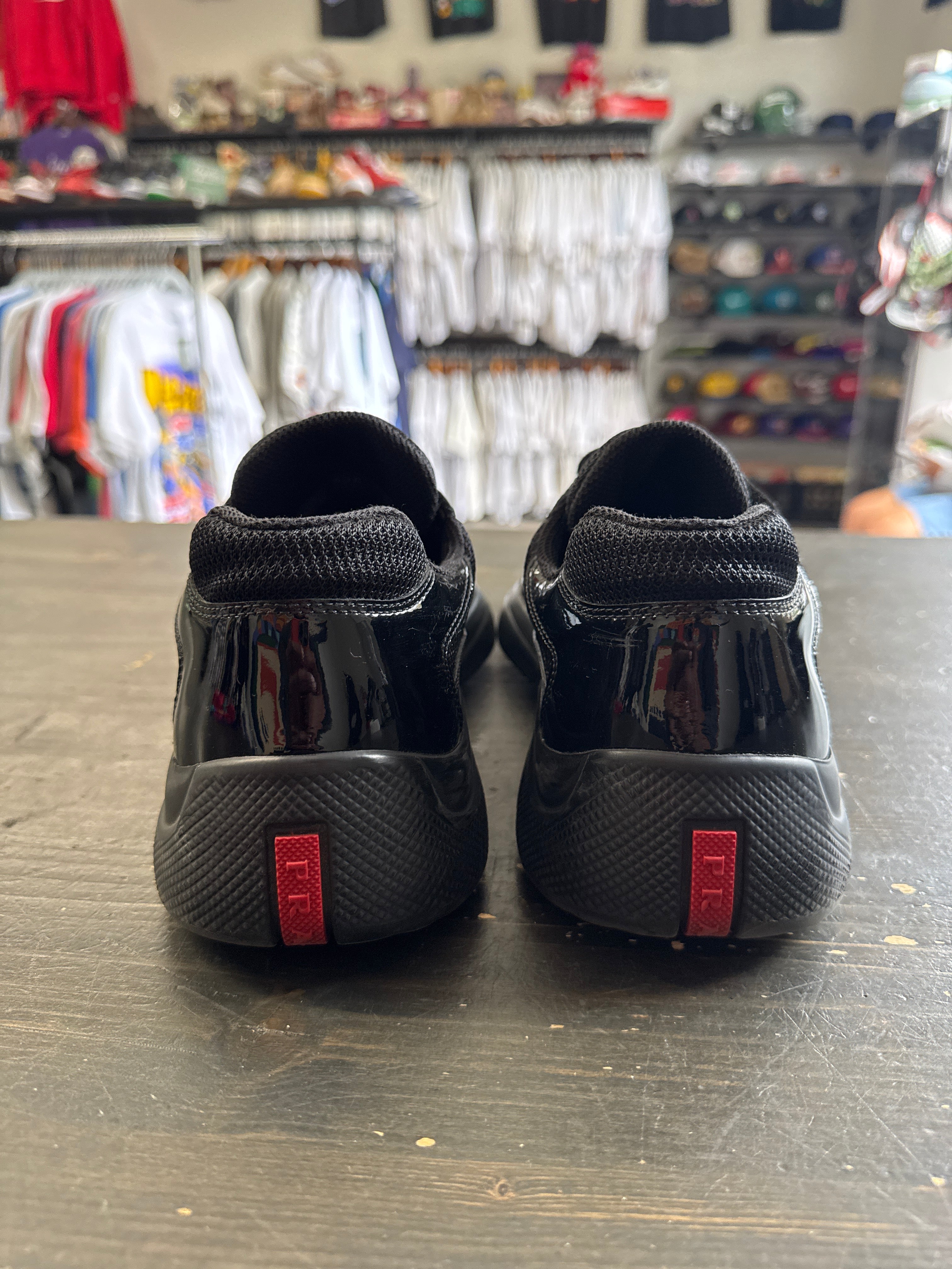 Pre-owned Prada America’s Cup Black Patent Leather