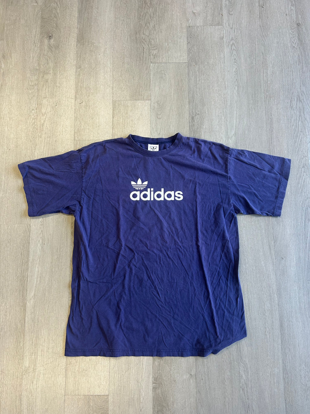 Vintage Purple Adidas Logo Tee