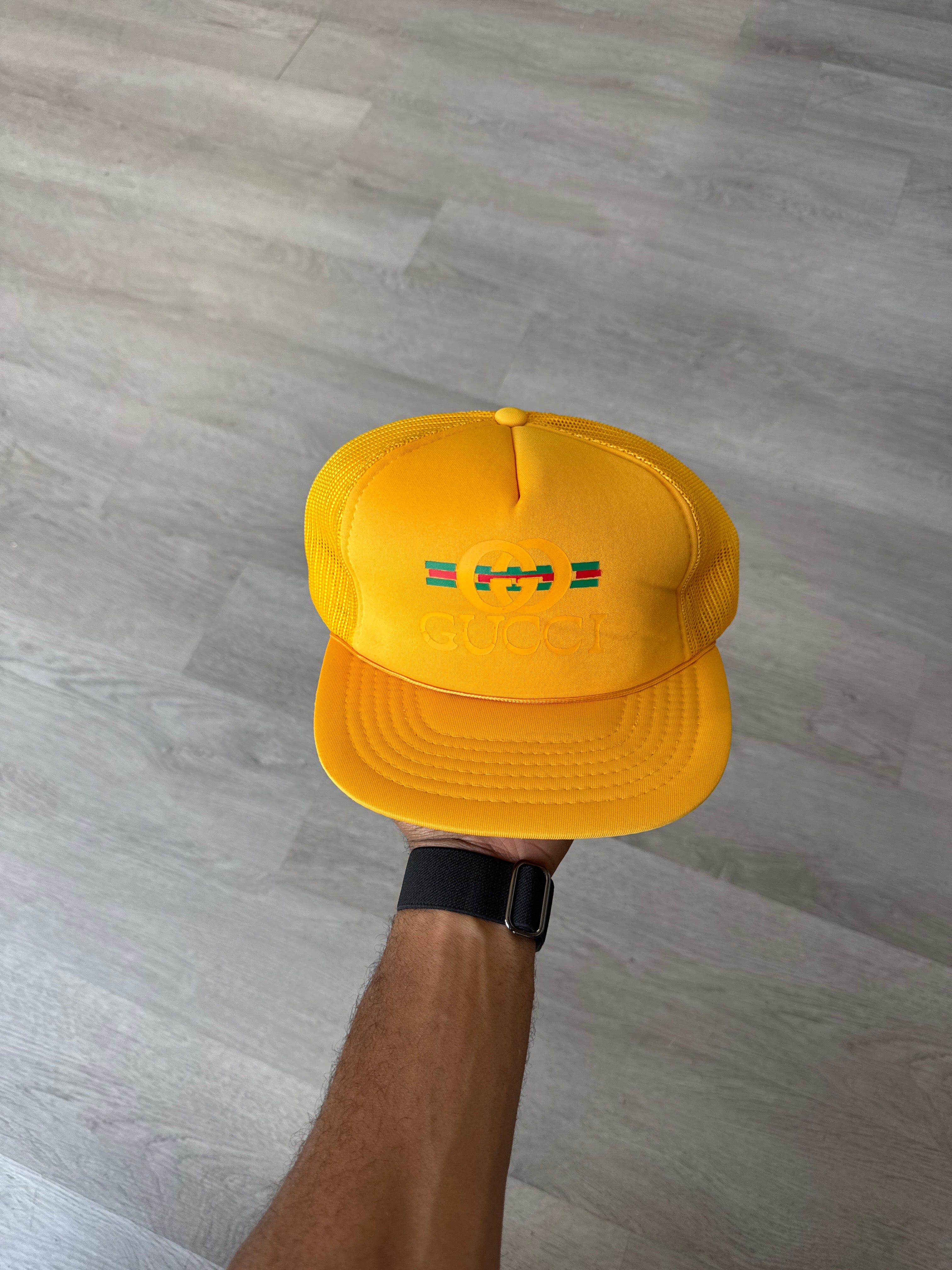 Vintage 90s Gucci Bootleg Snap Back Trucker Hat