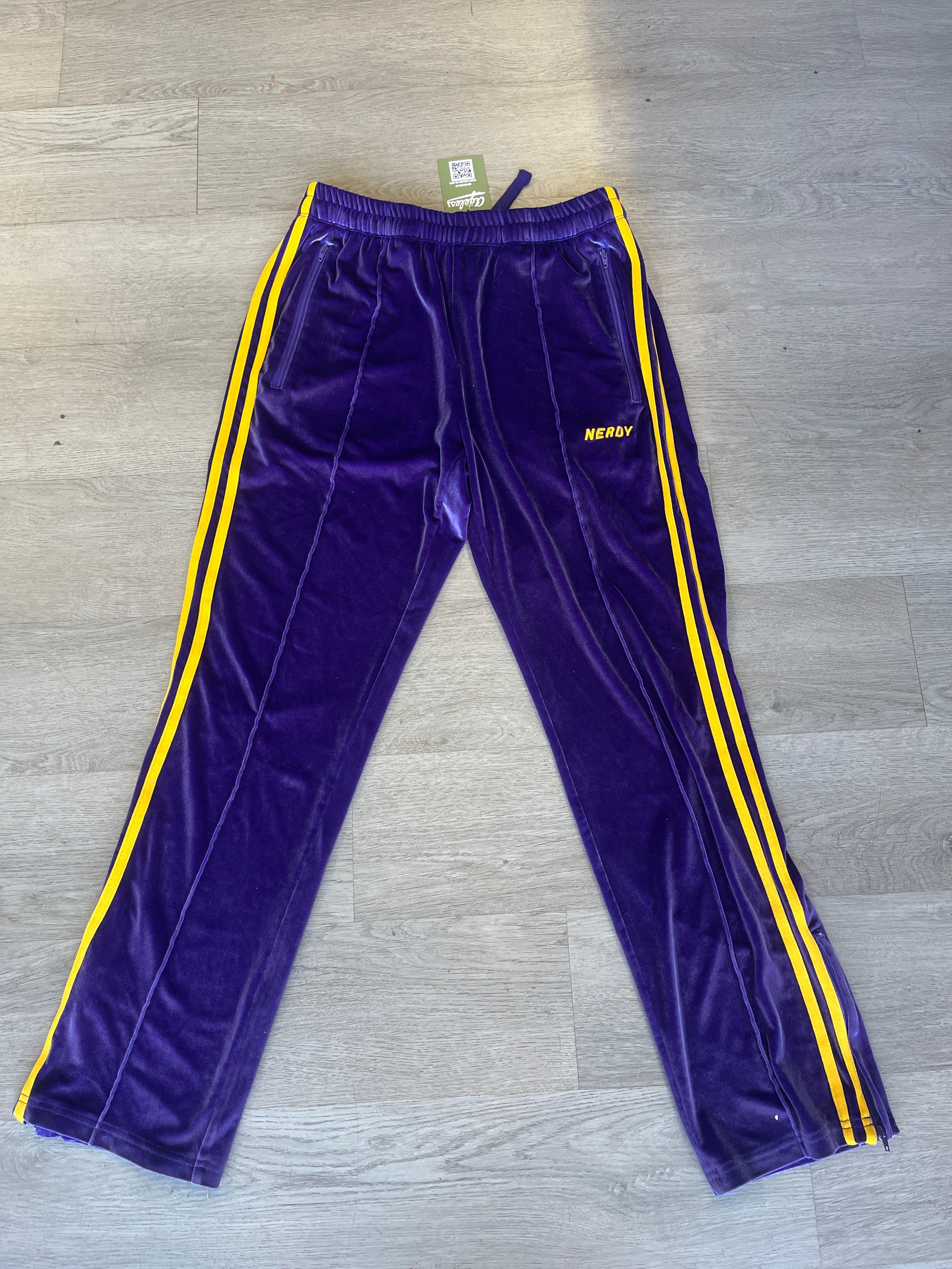 Vintage Nerdy Velour Track Pants