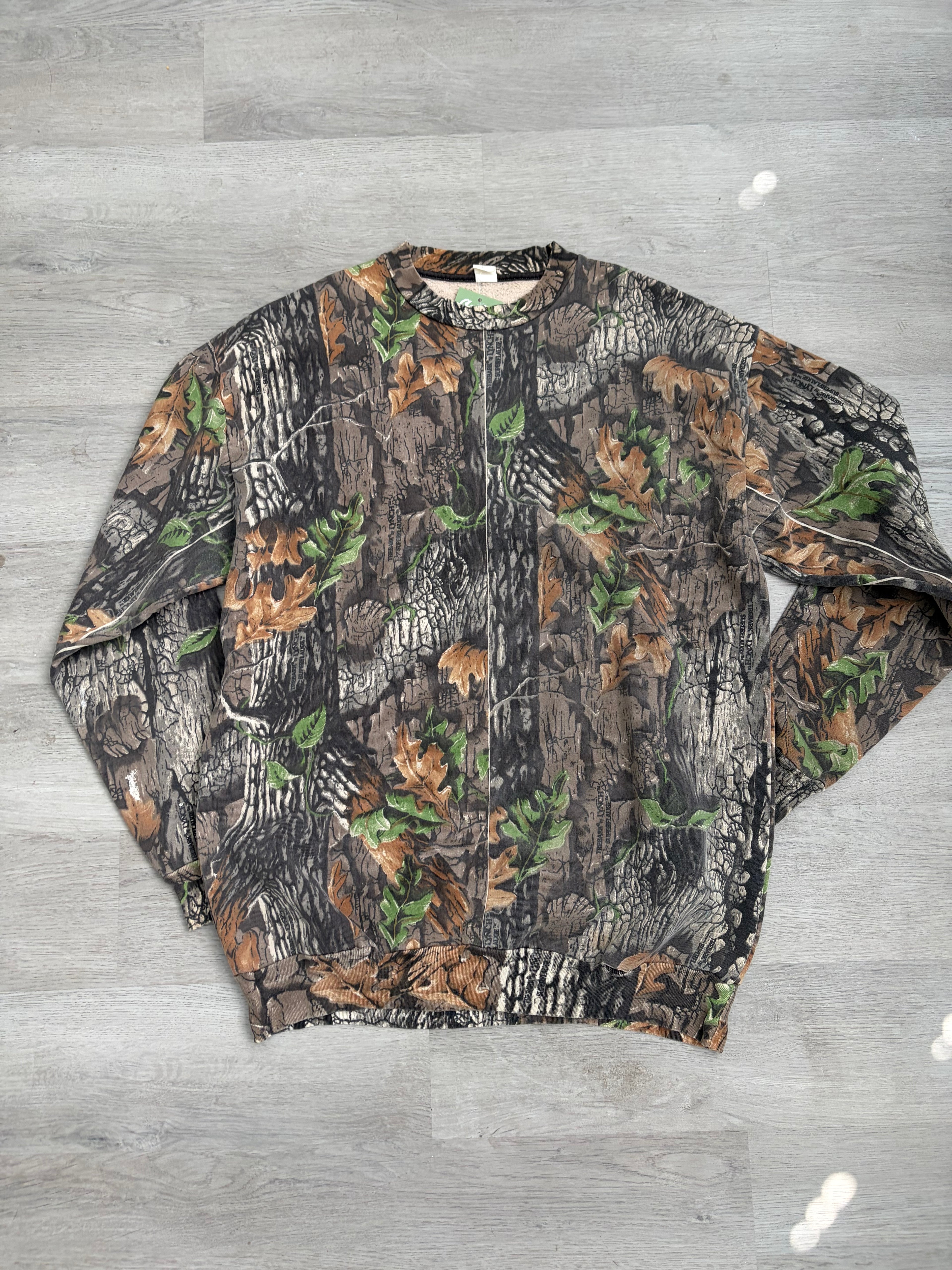 Vintage Camo Print Sweatshirt