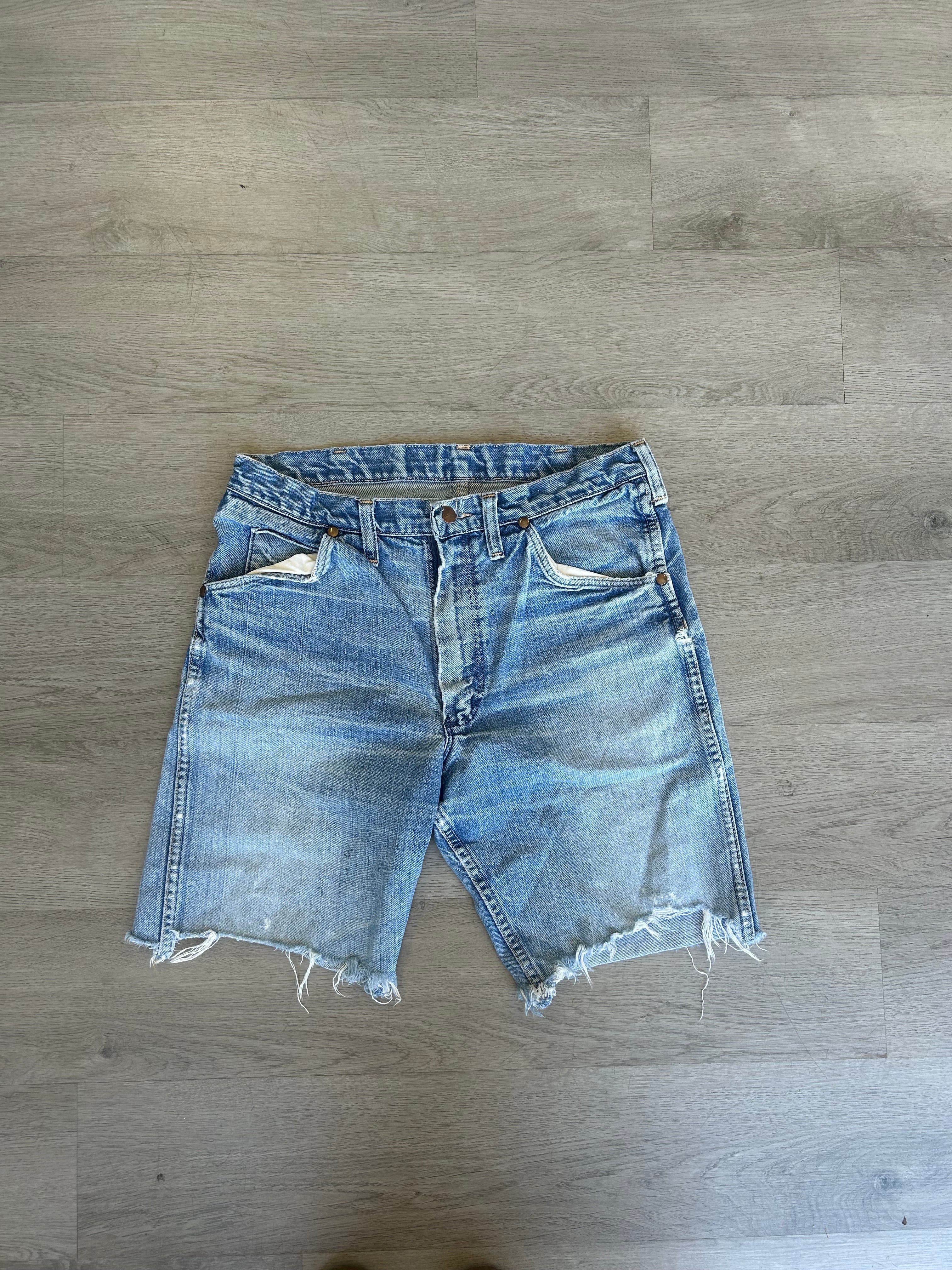 Vintage Wrangler Distressed Jean Shorts