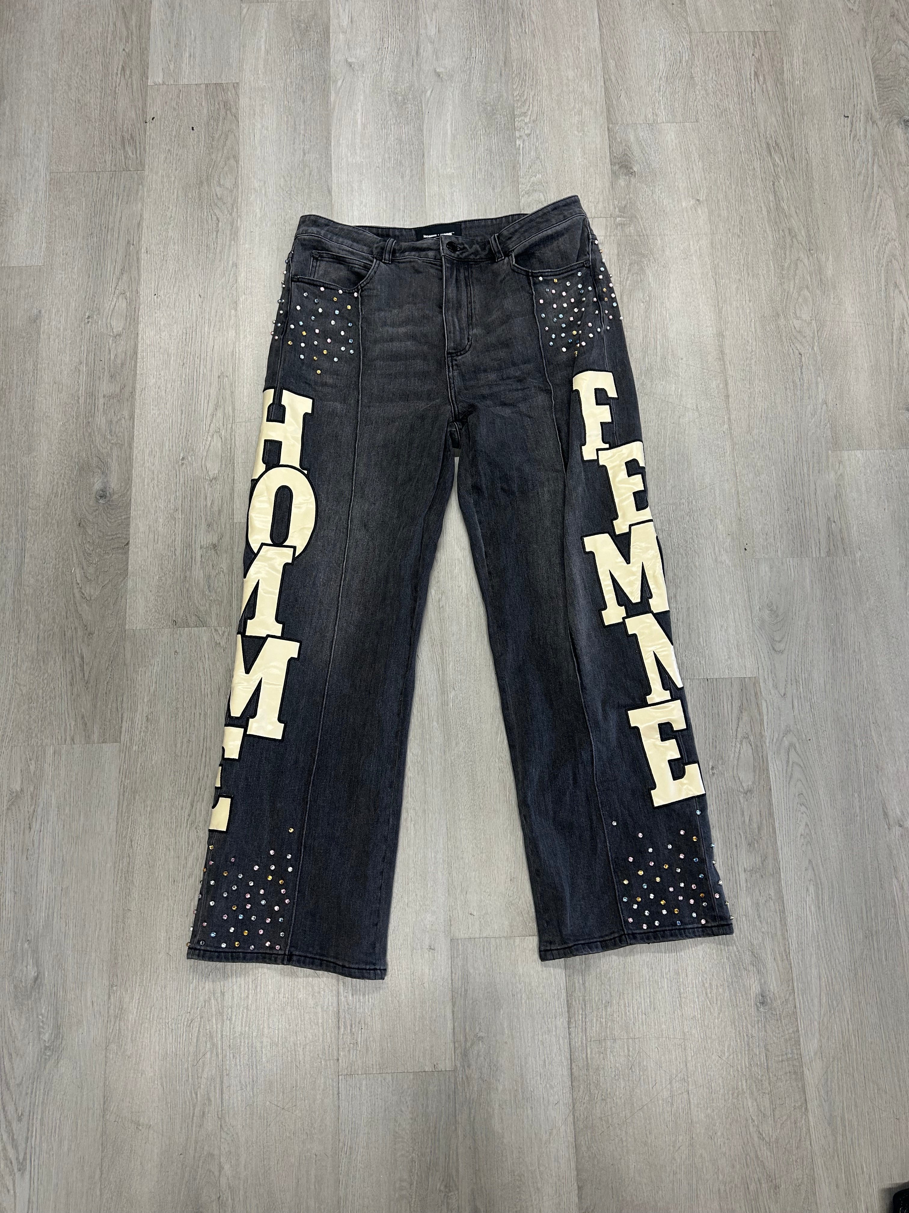 HOMME + FEMME Superstar Denim Black Jeans