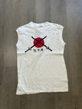 White Sleeveless Double Katana Tee