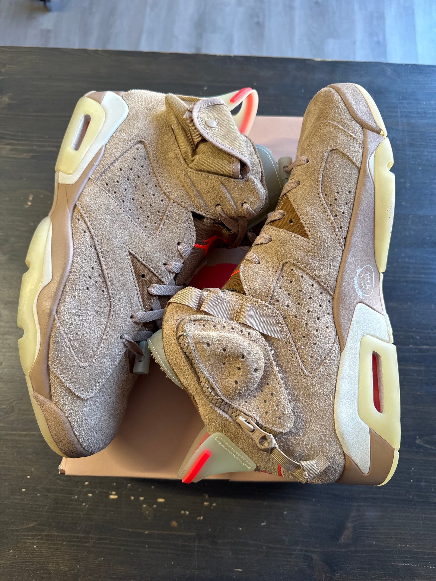 Pre-owned Jordan Retro 6 Travis Scott British Khaki