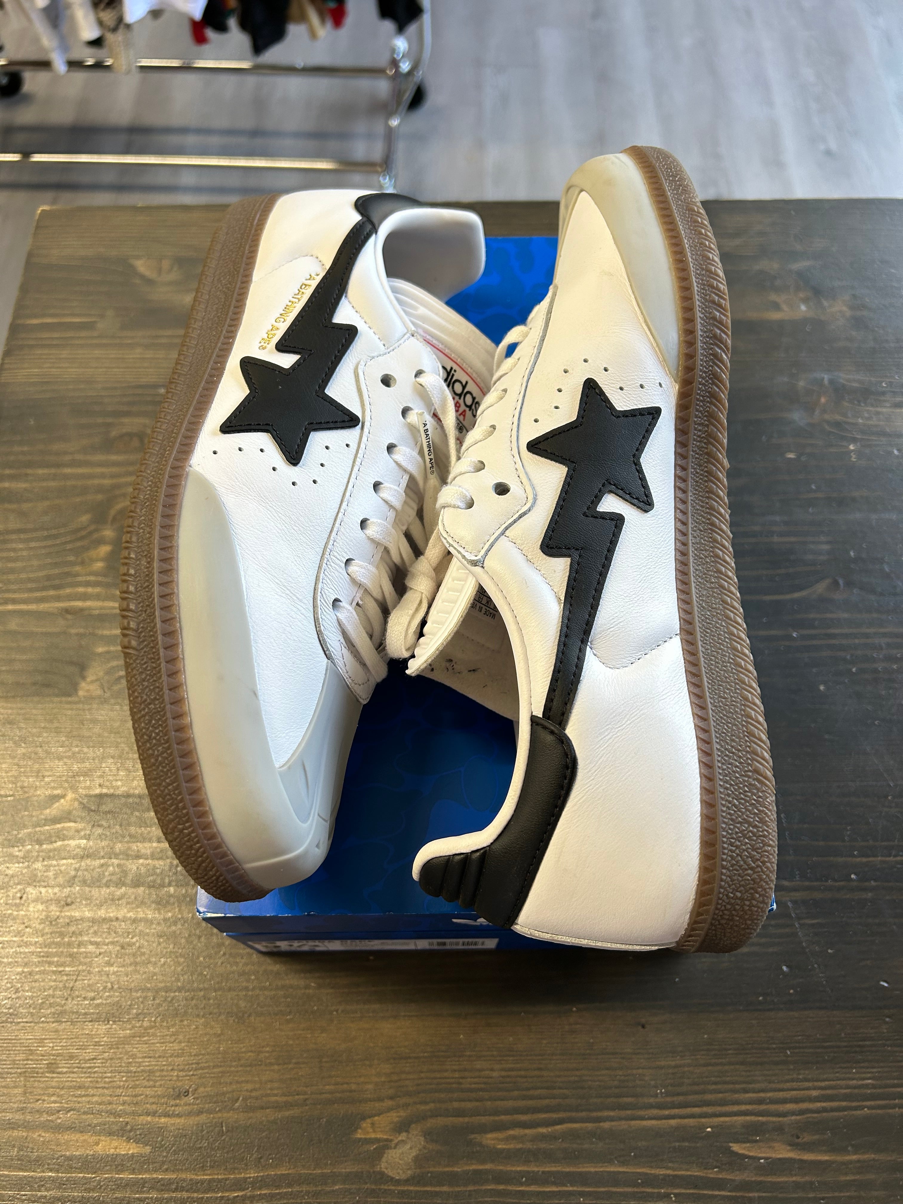 Pre-Owned Adidas Samba Bape White Black Gum