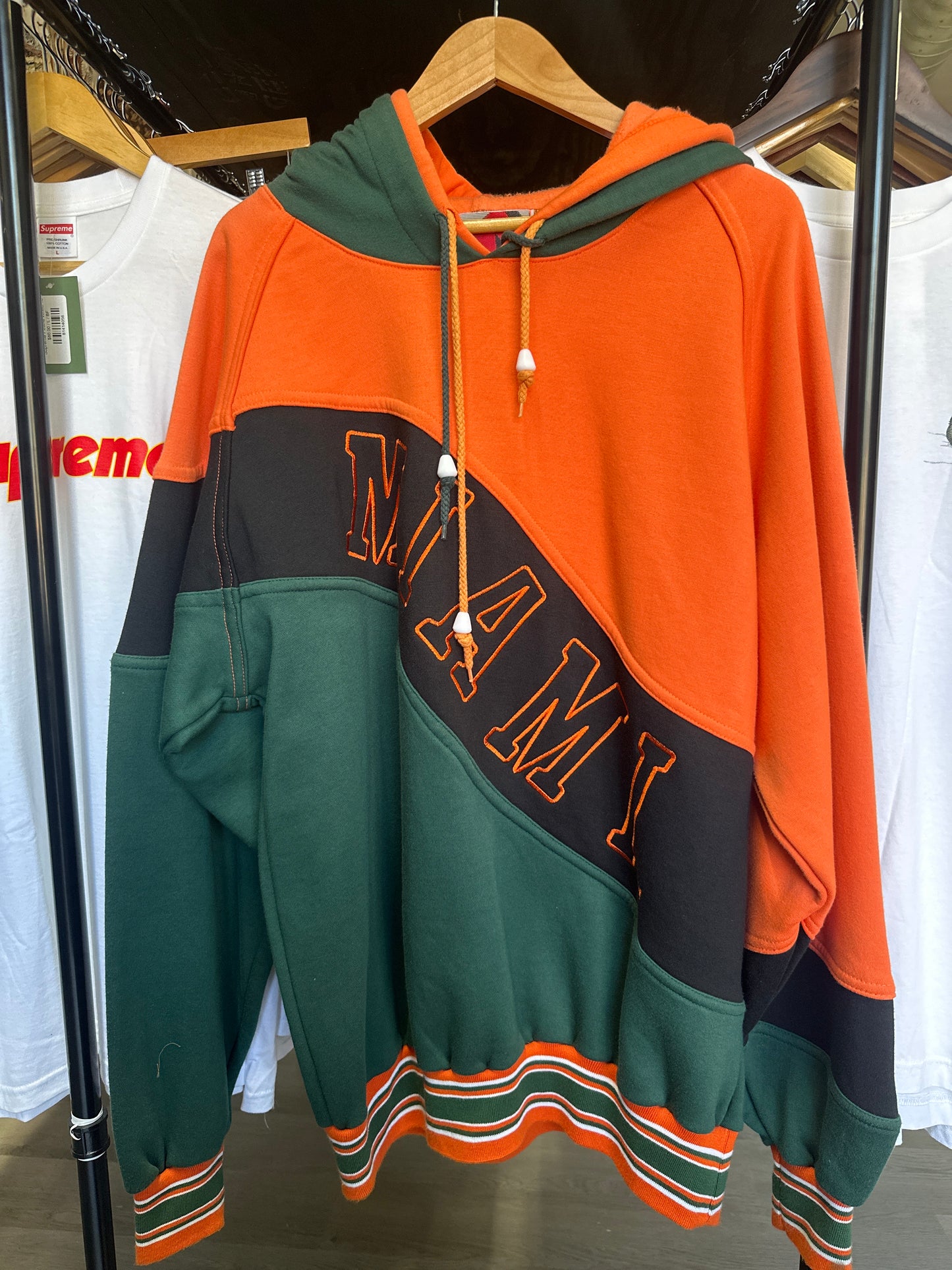 Vintage Miami Hurricanes Double Hooded Hoodie