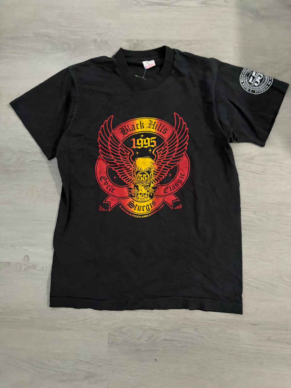 Vintage 1995 Black Hills Cycle Classic Sturgis Motorcycle Tee
