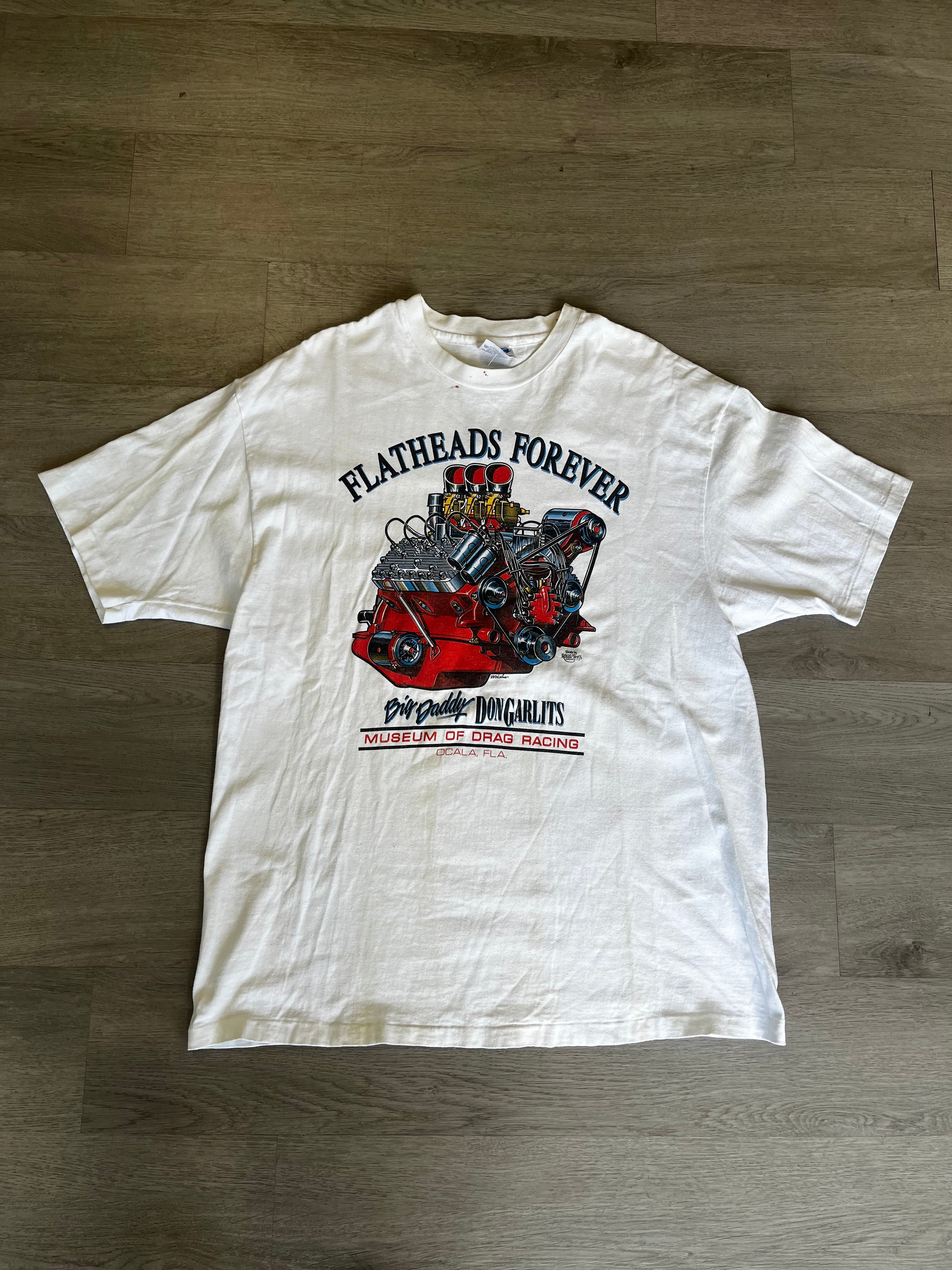 Vintage Flatheads Forever Drag Racing Tee