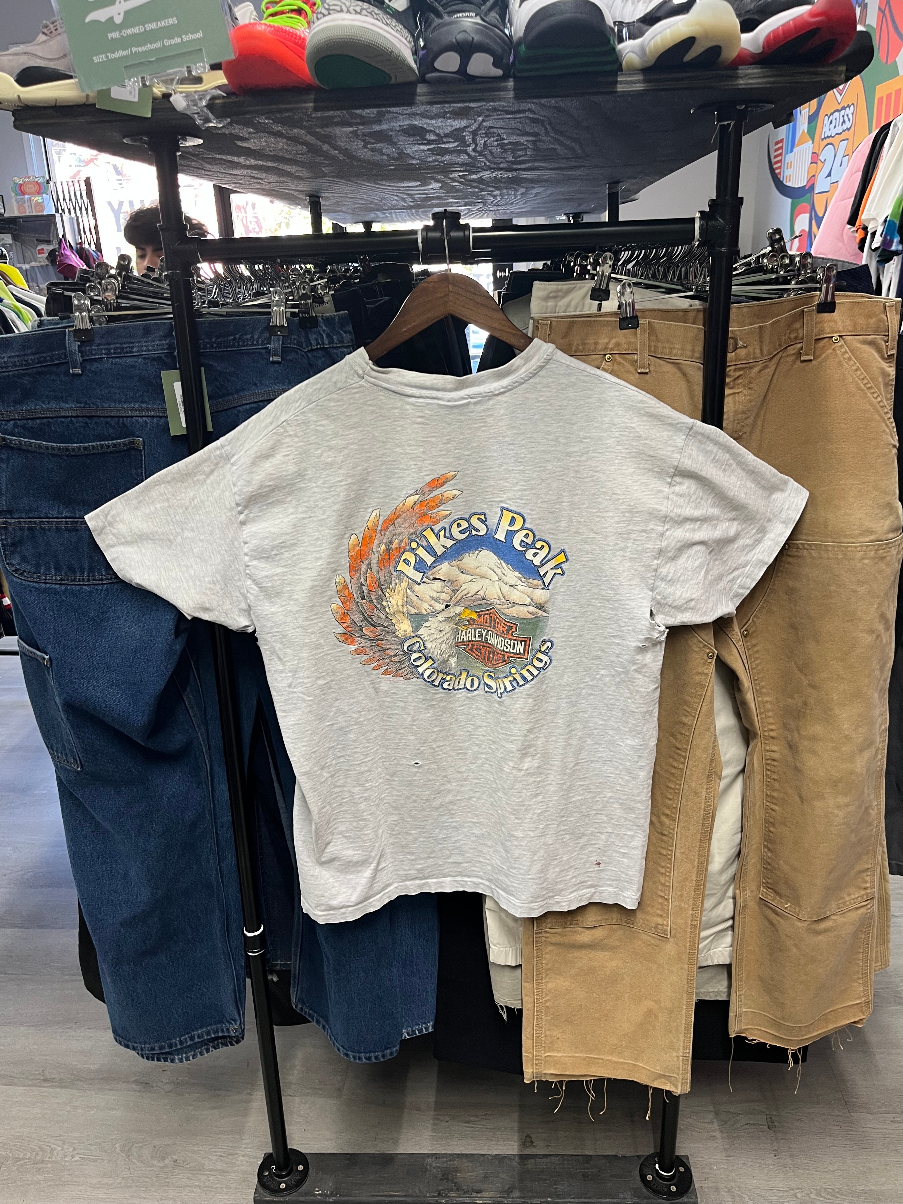 Thrashed Harley Davidson Pikes Peak Colorado Springs Tee