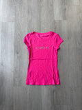 Y2K Women’s Bebe Bedazzled Logo Pink Tee