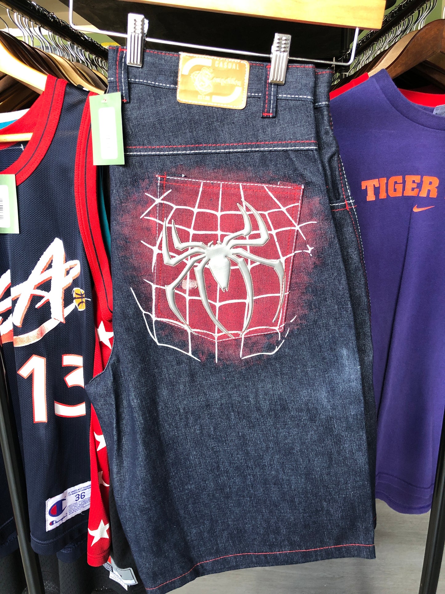 Y2K Baggy Spider Man Jorts