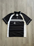 Vintage Adidas Black White Striped Soccer Jersey