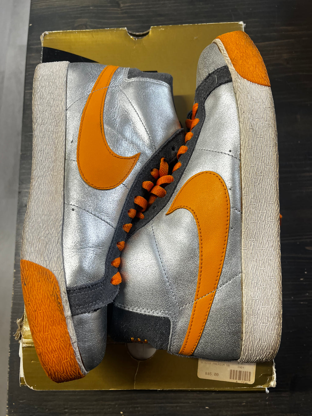 Pre-Owned Nike SB Blazer Medium Grey / Shock Orange