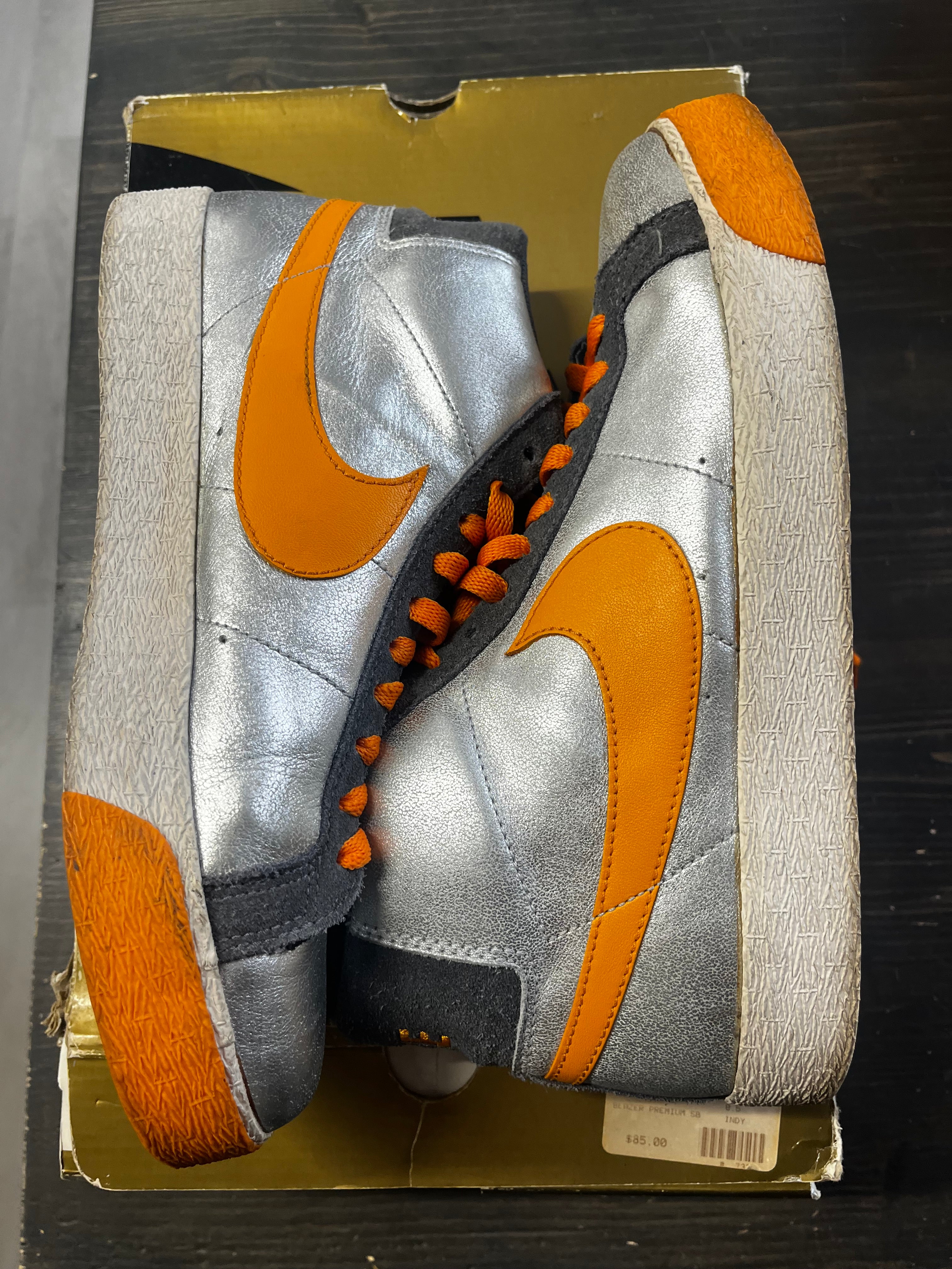 Pre-Owned Nike SB Blazer Medium Grey / Shock Orange