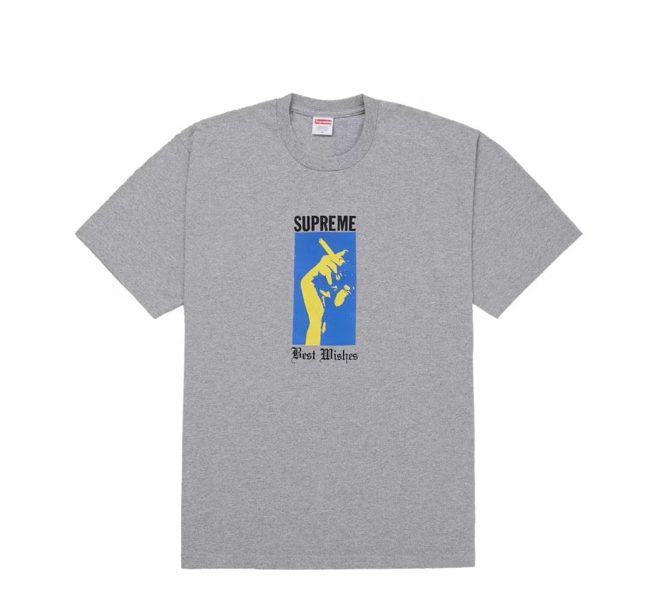 Supreme Heather Grey Wish Best Wishes SS26 Tee