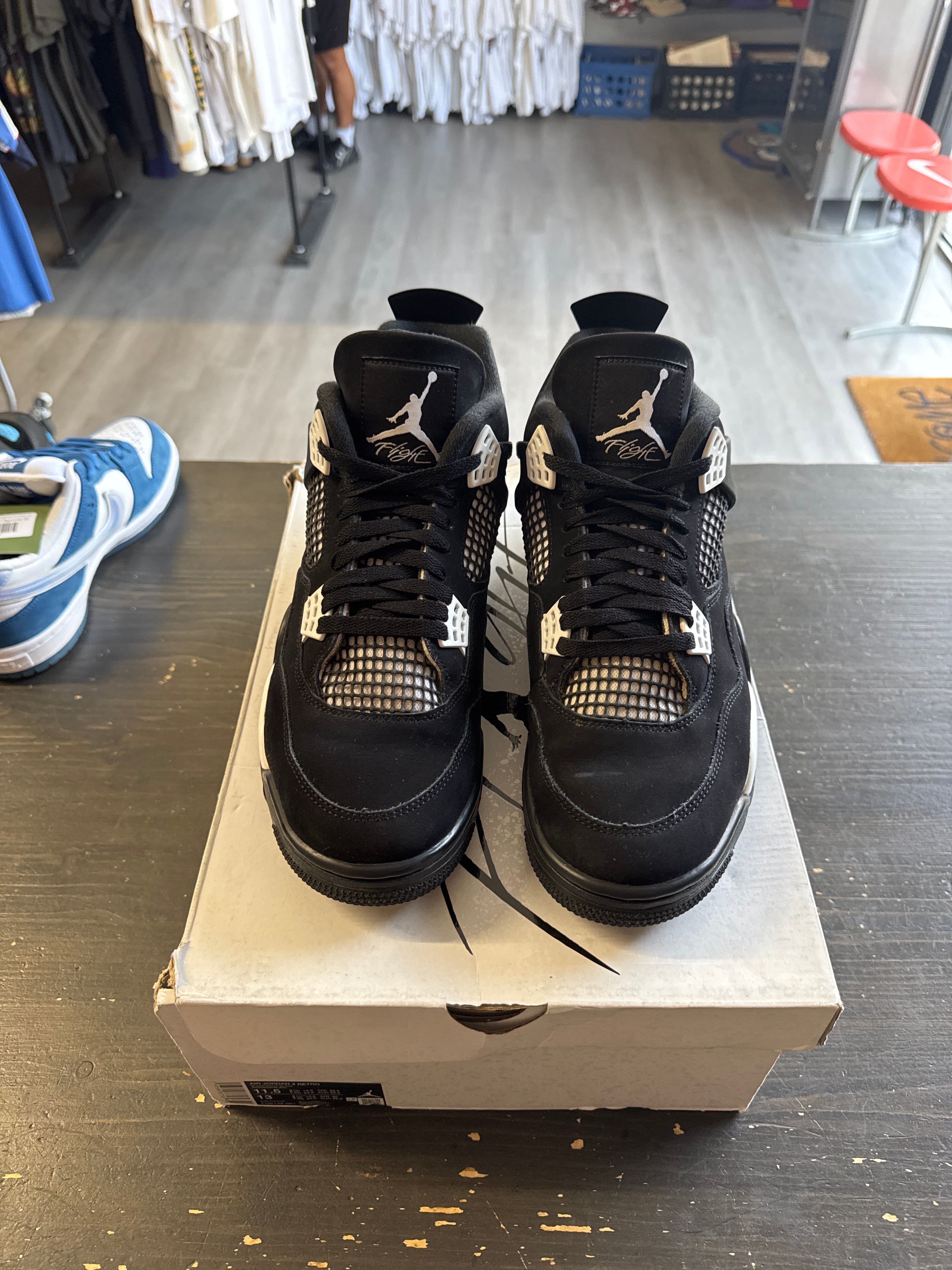 Pre-owned Jordan Retro 4 White Thunder