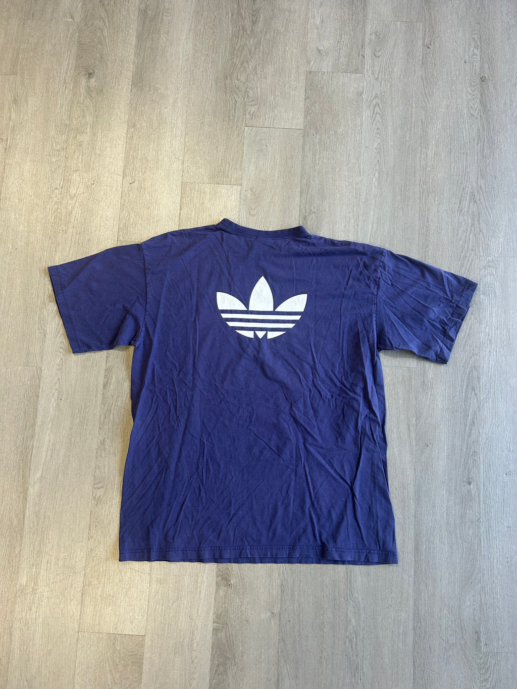 Vintage Purple Adidas Logo Tee