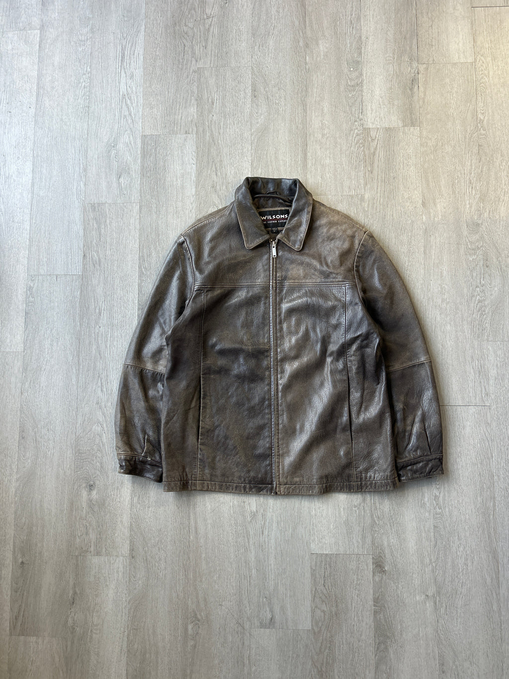 Vintage Wilson’s The Leather Experts Faded Brown Leather Jacket