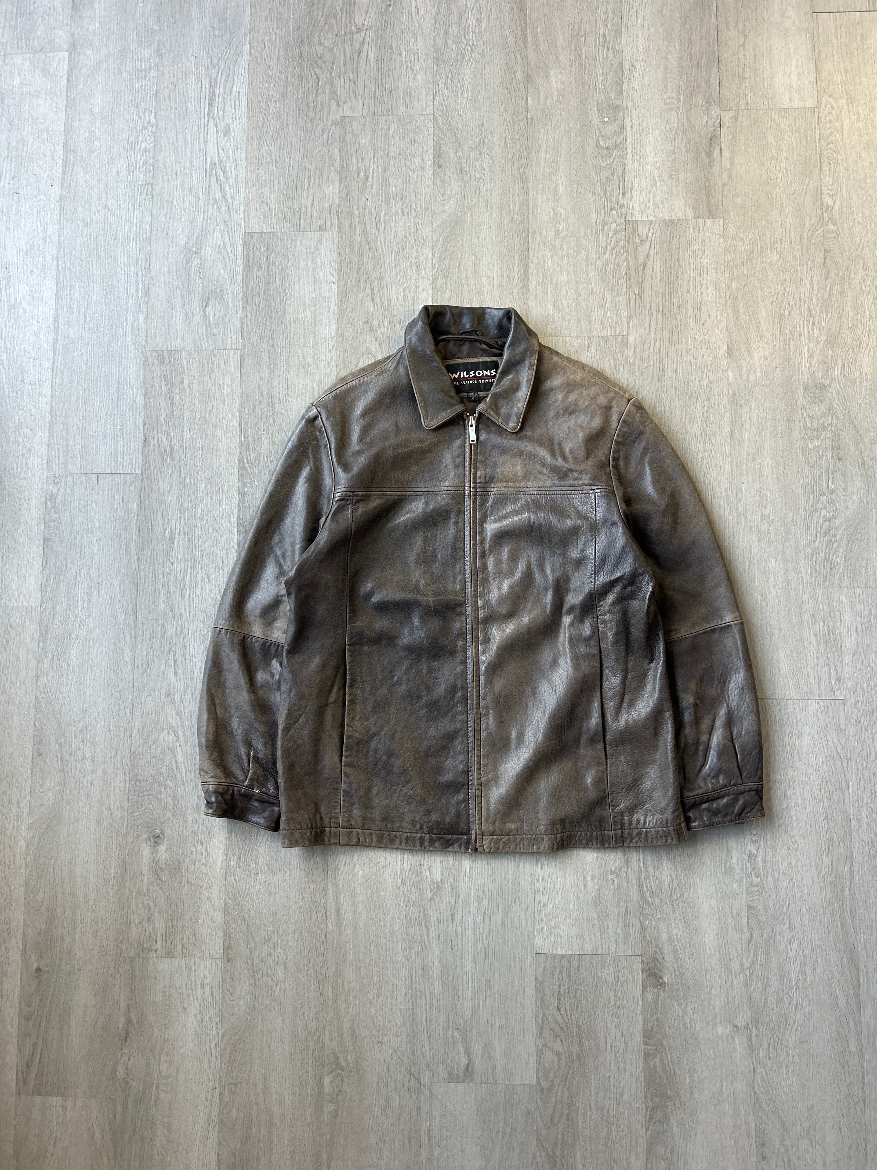 Vintage Wilson’s The Leather Experts Faded Brown Leather Jacket